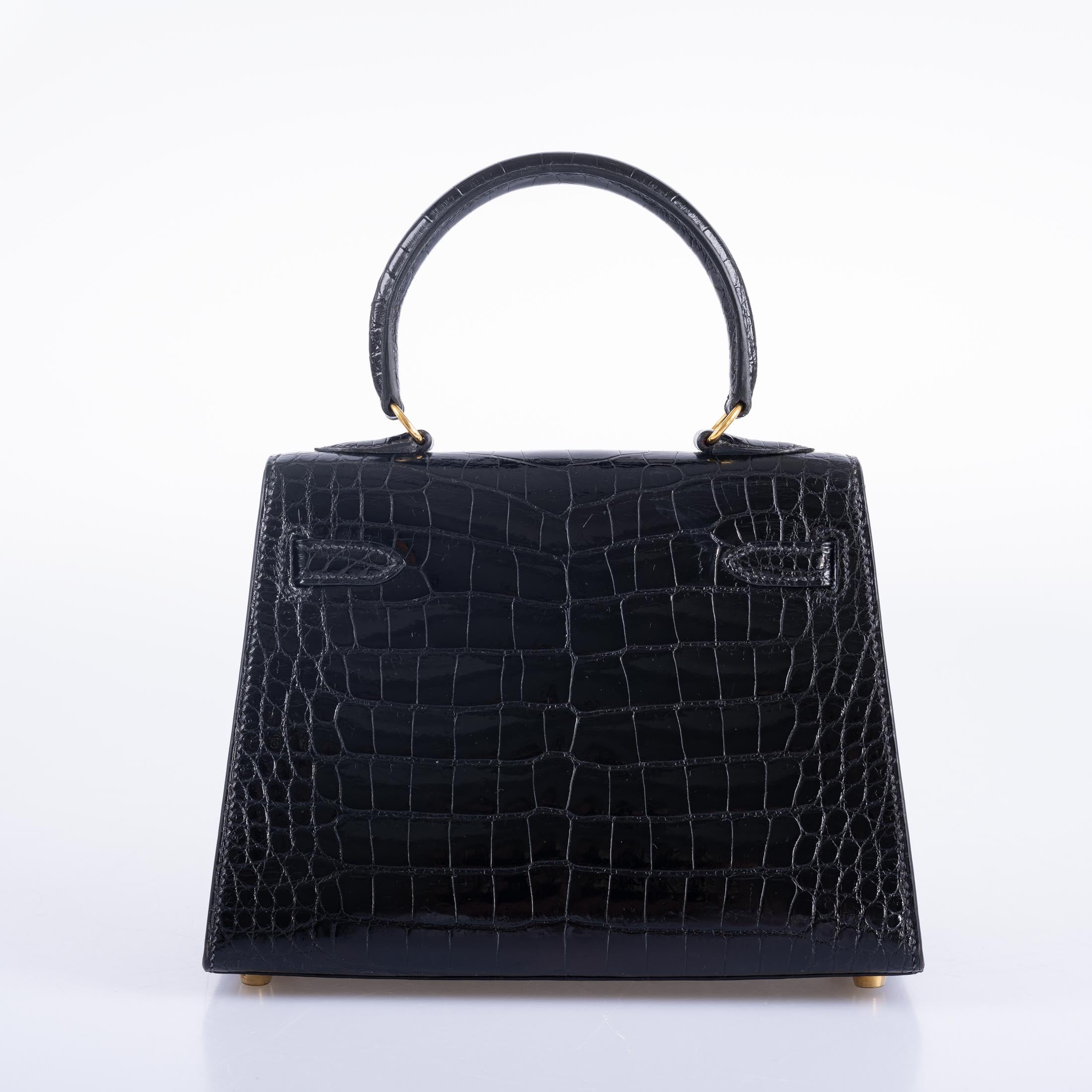 Hermès Kelly 20 Mini Vintage Black Noir Alligator with Gold Hardware