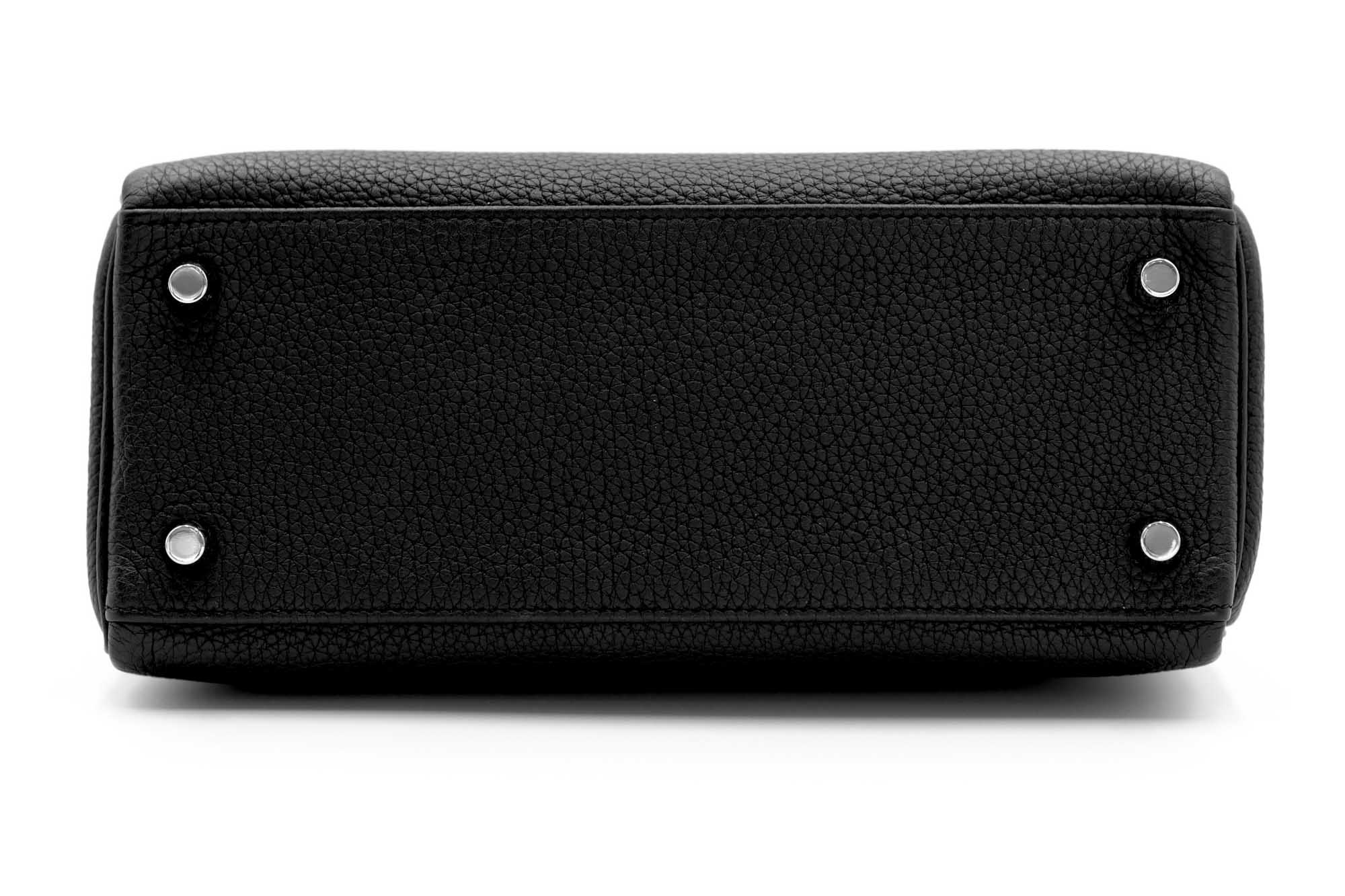 Hermès Kelly 25 Retourne Black Togo Palladium Hardware