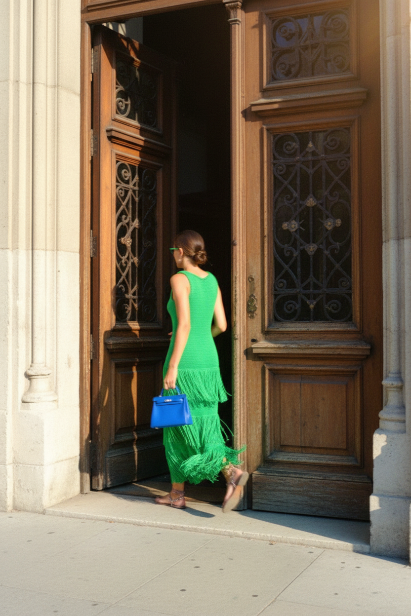 Hermès Kelly 25 Retourne Blue France Swift Palladium Hardware