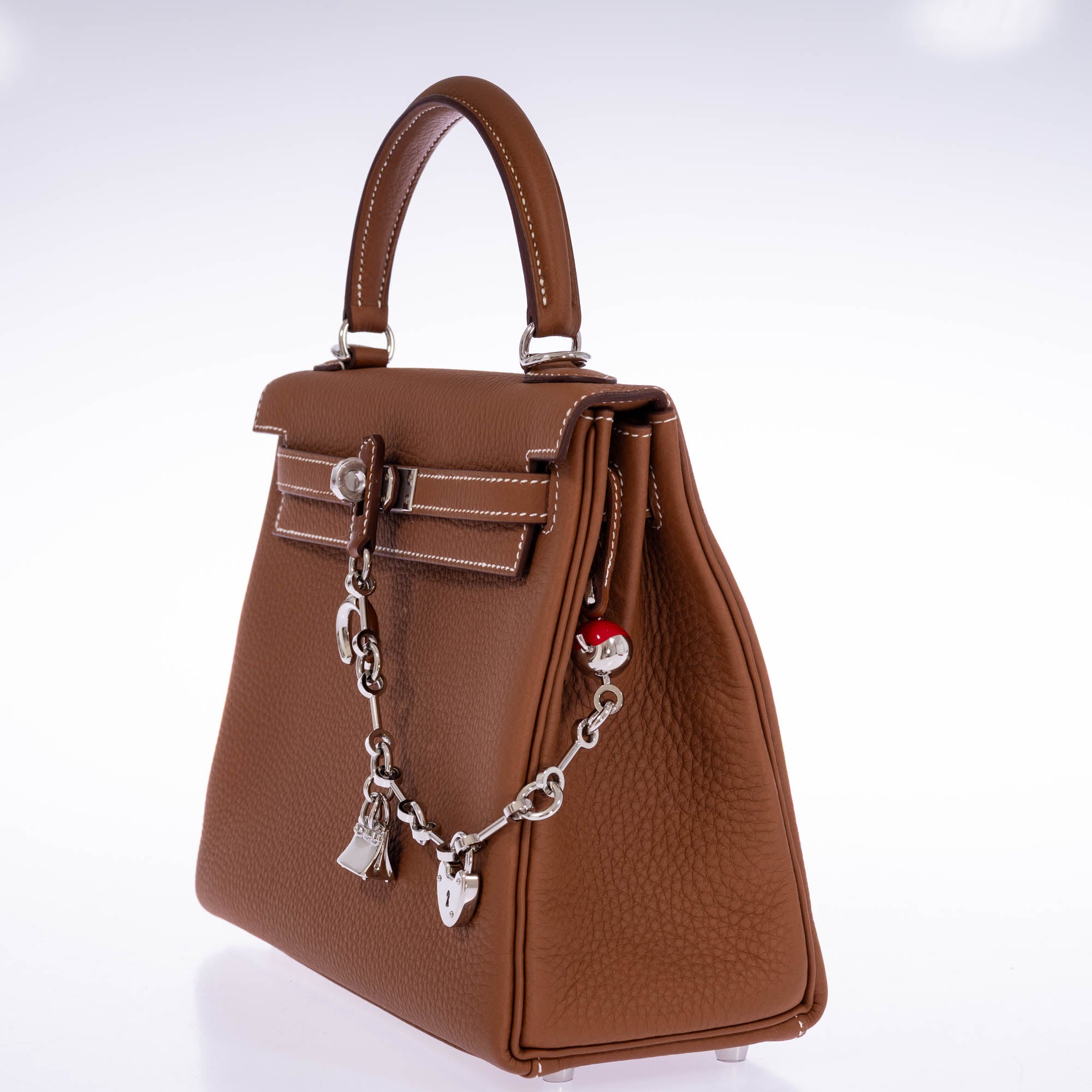 Hermès Kelly 25 Retourné Gold Togo Palladium Hardware