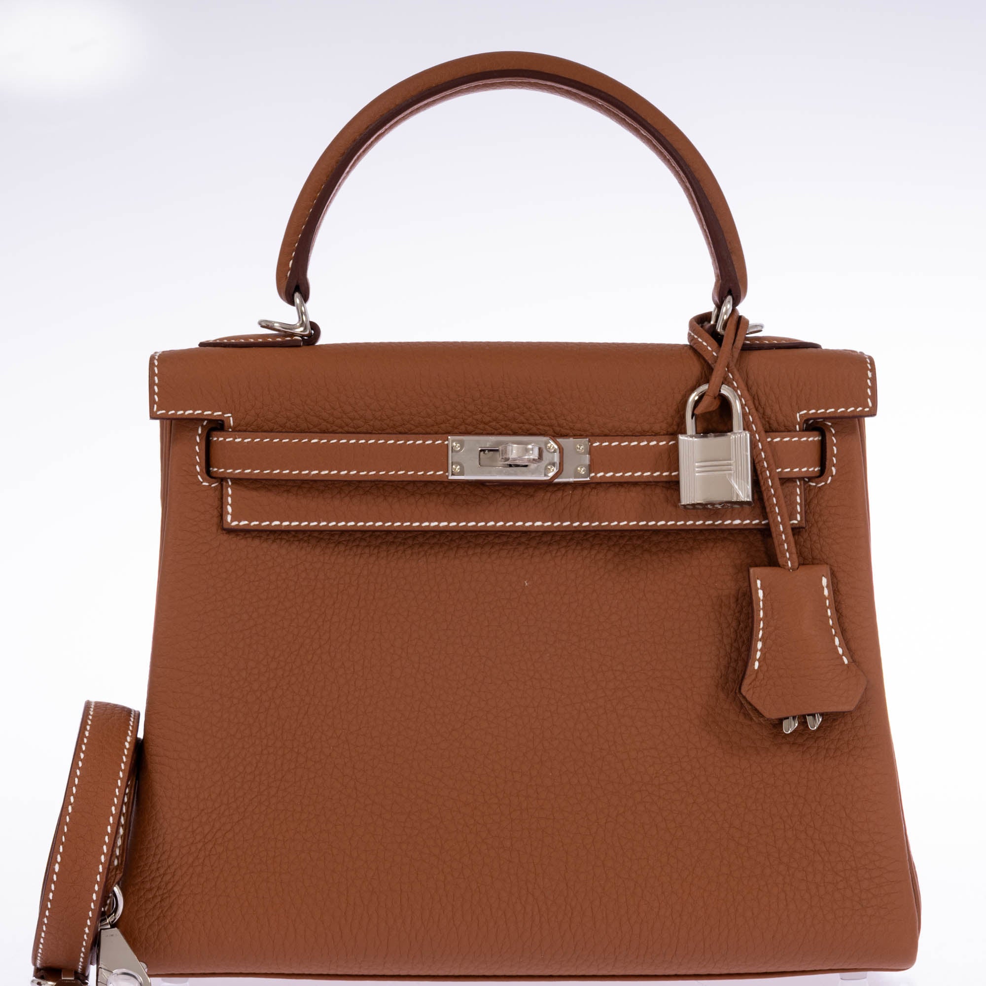 Hermès Kelly 25 Retourné Gold Togo Palladium Hardware