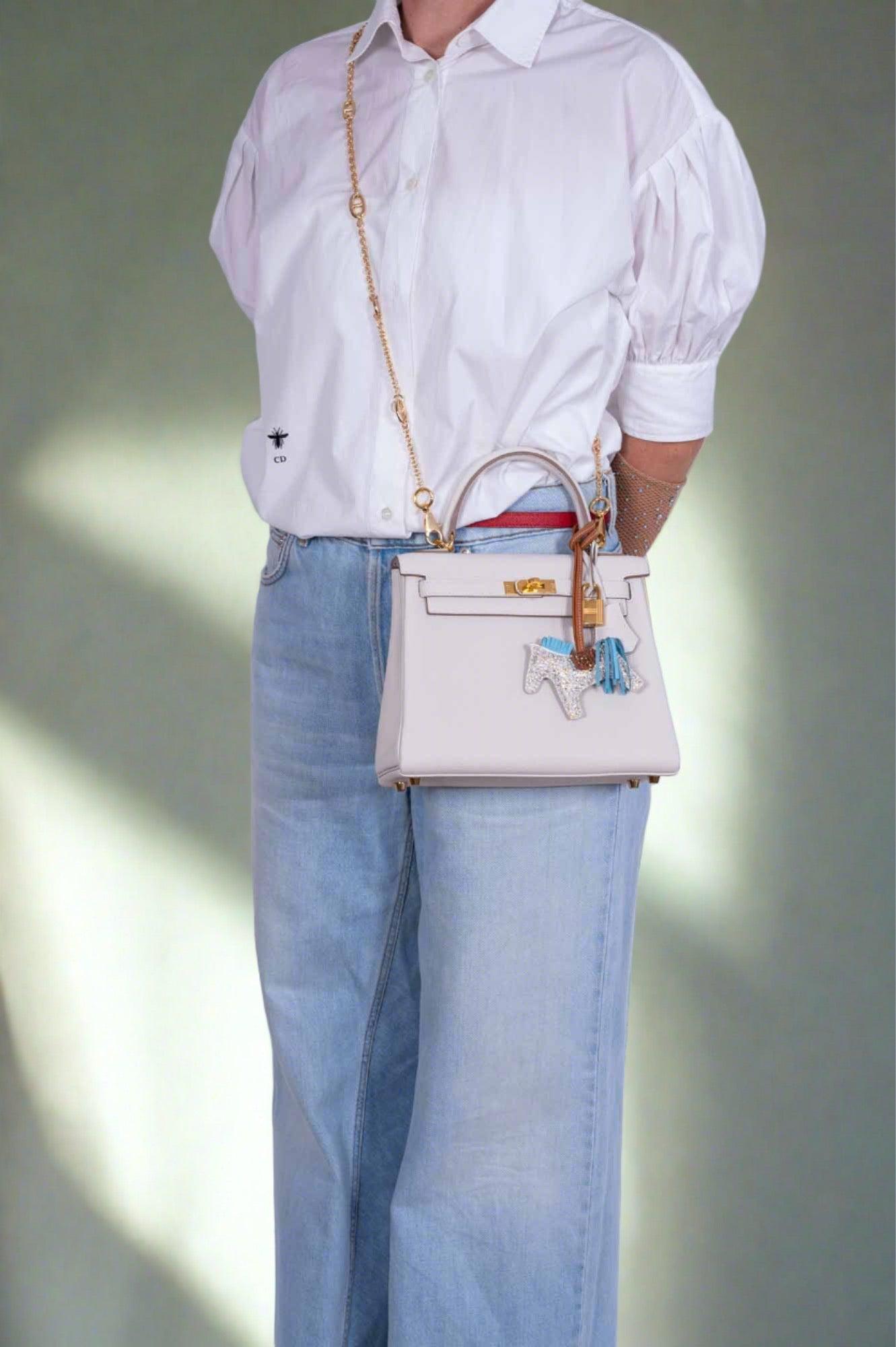 Hermès Kelly 25 Retourne Gris Pale Togo Gold Hardware