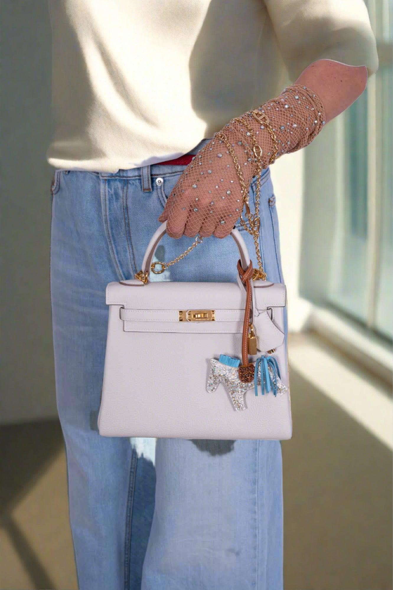 Hermès Kelly 25 Retourne Gris Pale Togo Gold Hardware
