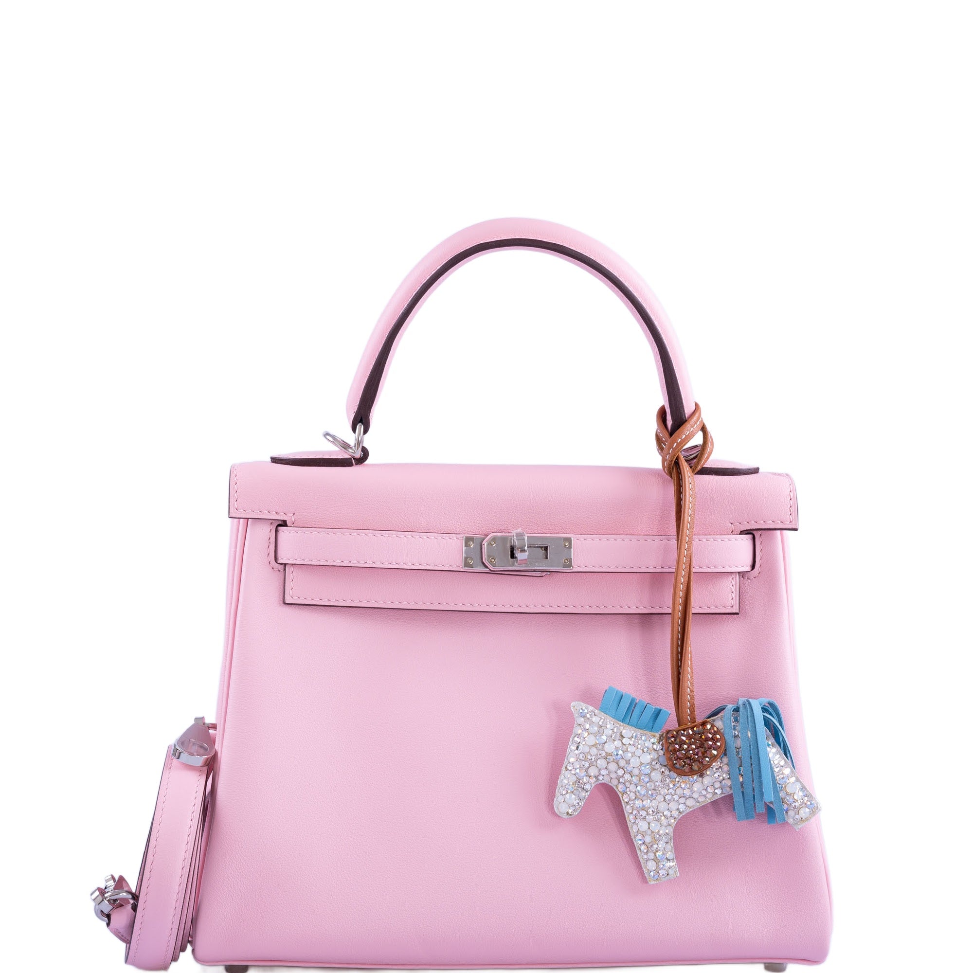 Hermès Kelly 25 Retourne Rose Sakura Swift leather Palladium Hardware