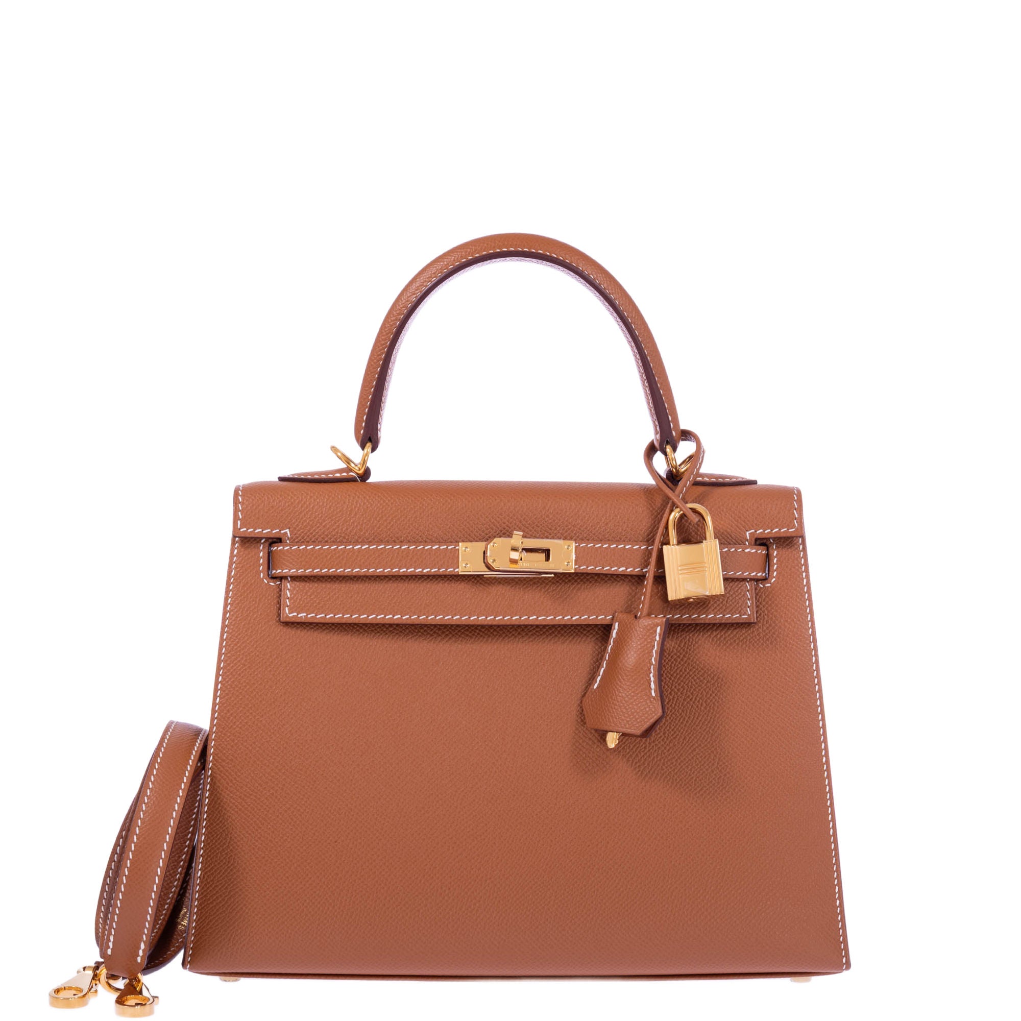 Hermès Kelly 25 Sellier Gold Epsom Gold Hardware