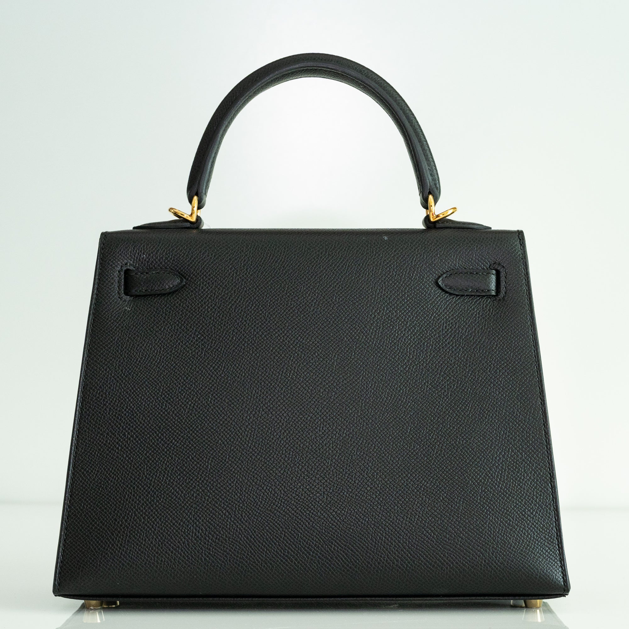 Hermès Kelly 25 Sellier Noir Epsom Gold Hardware