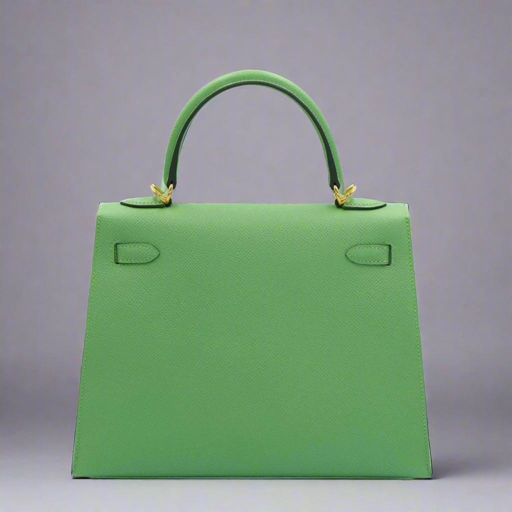 Hermès Kelly 25 Sellier Vert Criquet Epsom Gold Hardware
