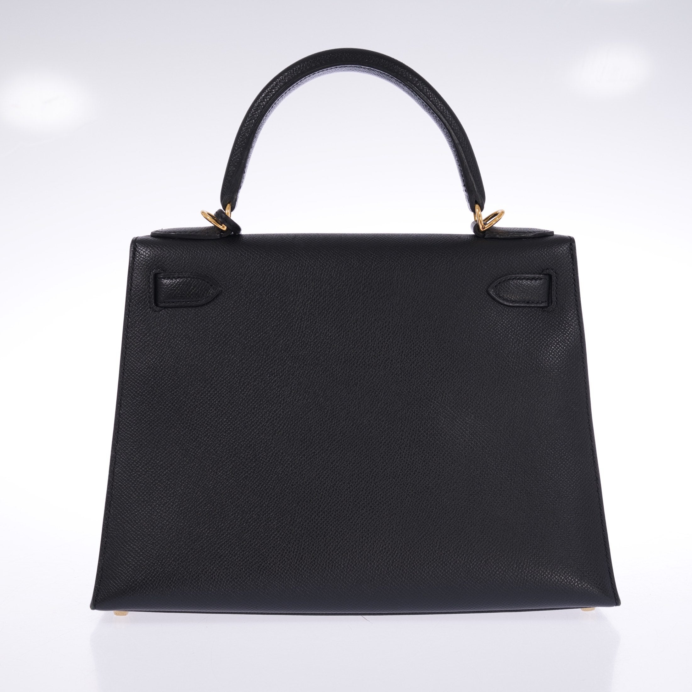 Hermès Kelly 28 Sellier Noir Epsom Gold Hardware