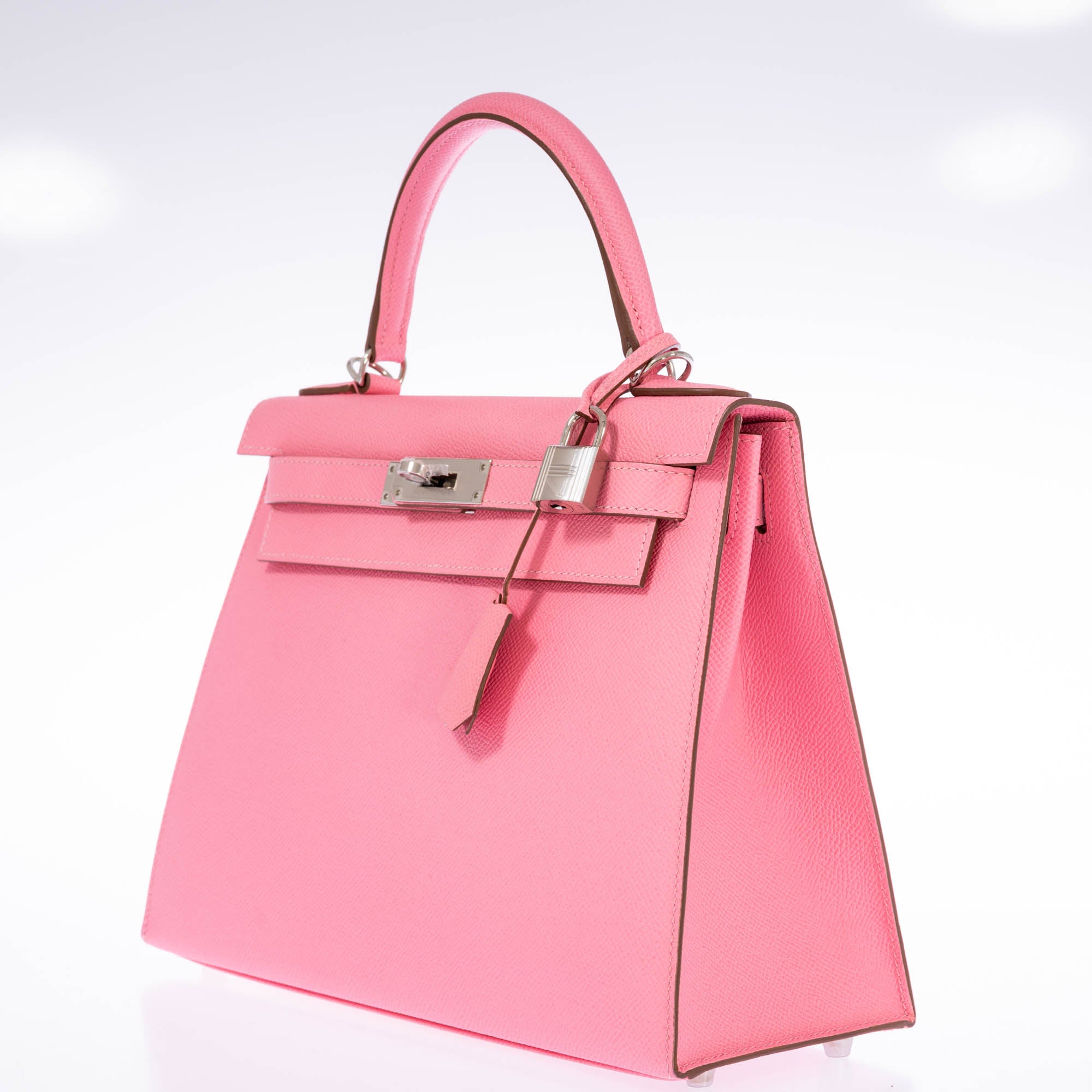 Hermès Kelly 28 Sellier Rose Confetti Epsom Palladium Hardware