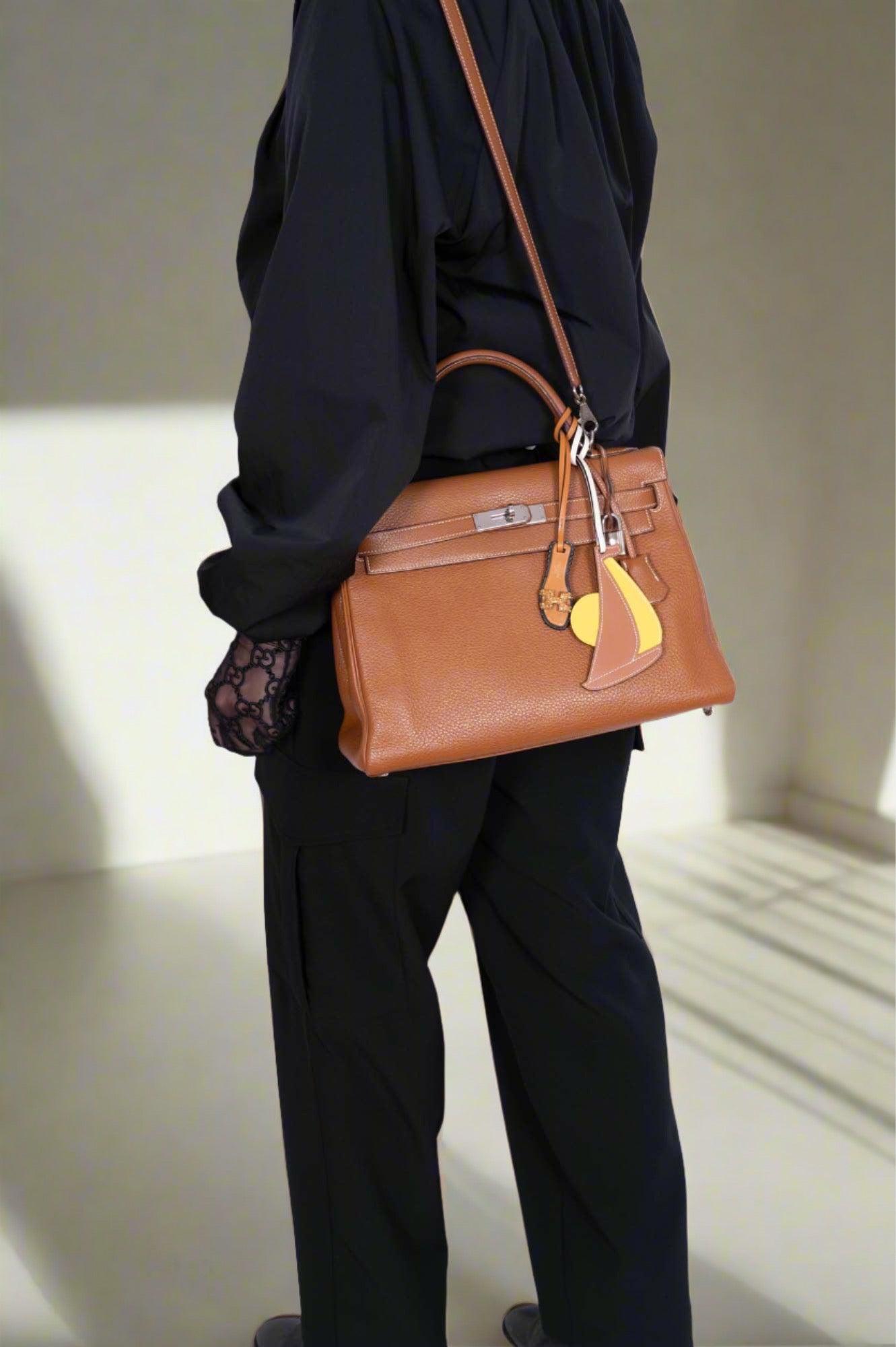 Hermès Kelly 32 Retourne Gold Togo Palladium Hardware
