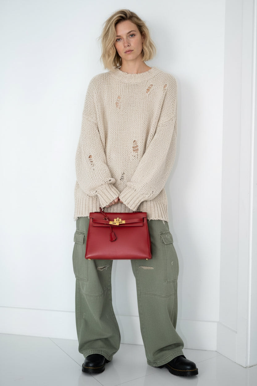 Hermès Kelly 32 Retourne Rouge Vif Box Calf Gold Hardware