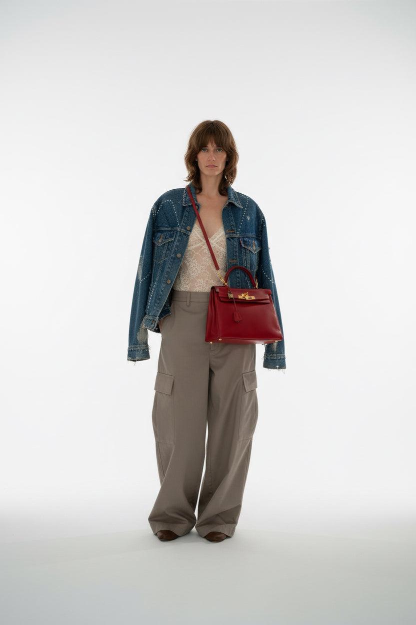 Hermès Kelly 32 Retourne Rouge Vif Box Calf Gold Hardware