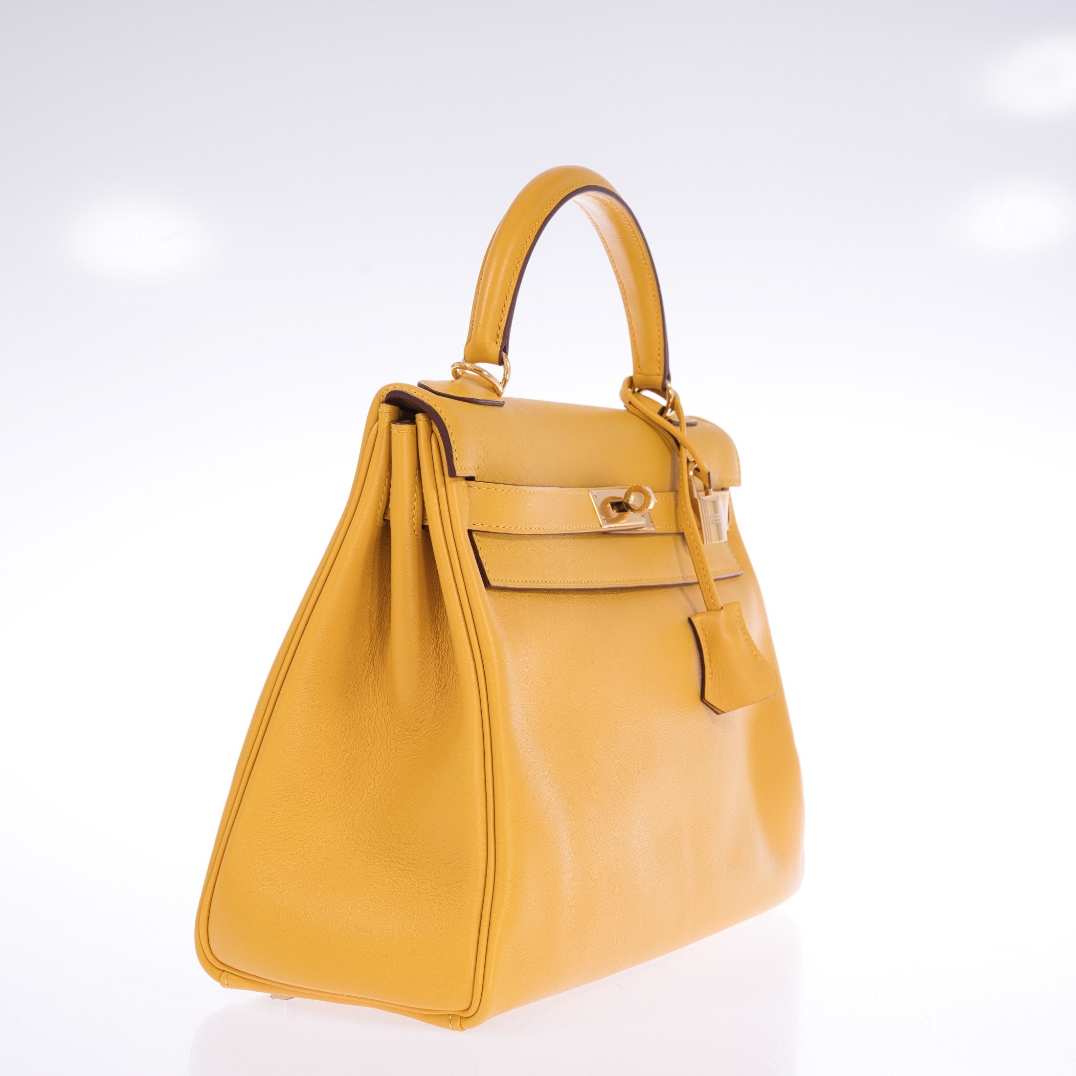 Hermès Kelly 32 Retourne Soleil Swift Palladium Hardware