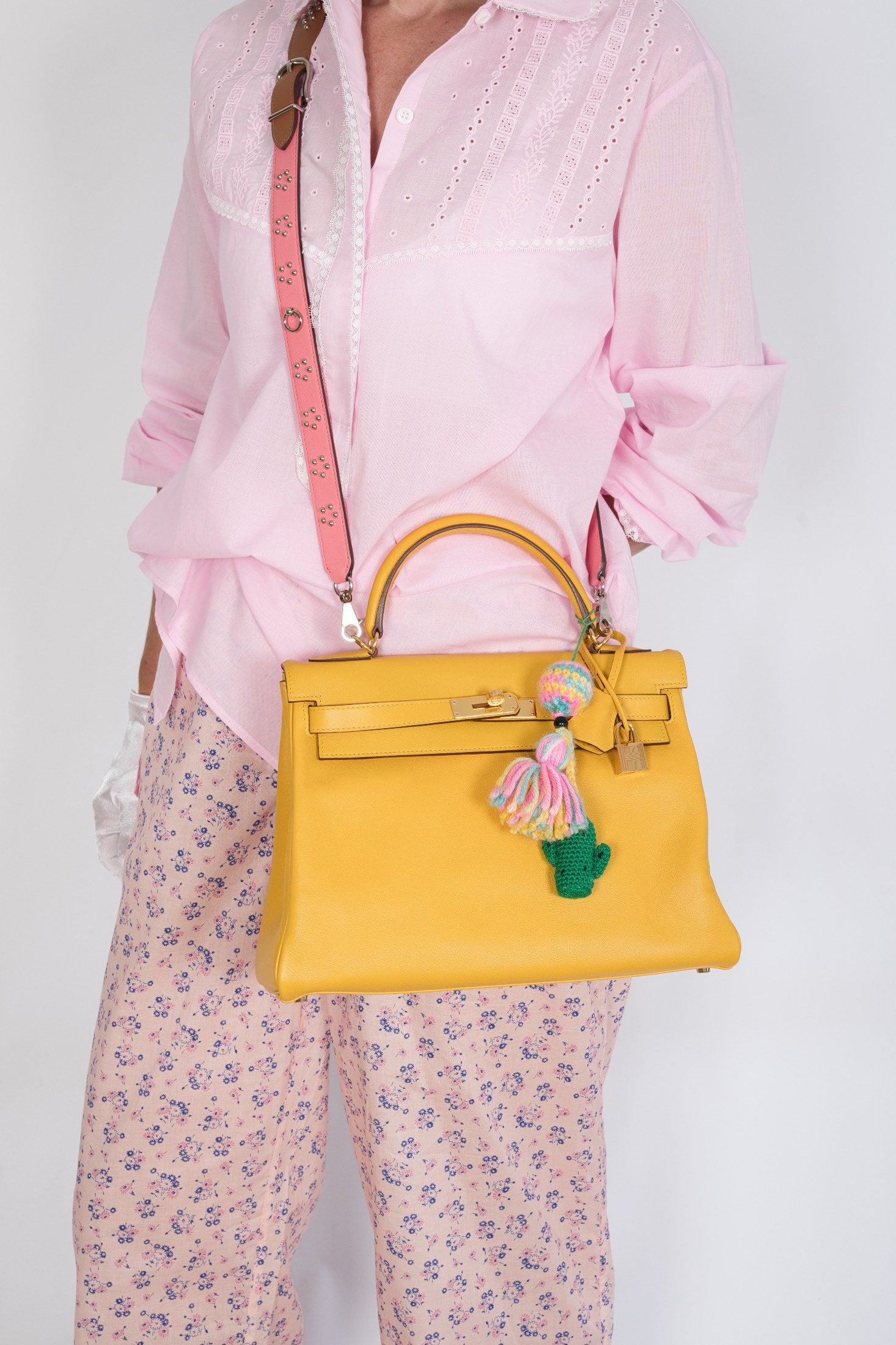 Hermès Kelly 32 Retourne Soleil Swift Palladium Hardware
