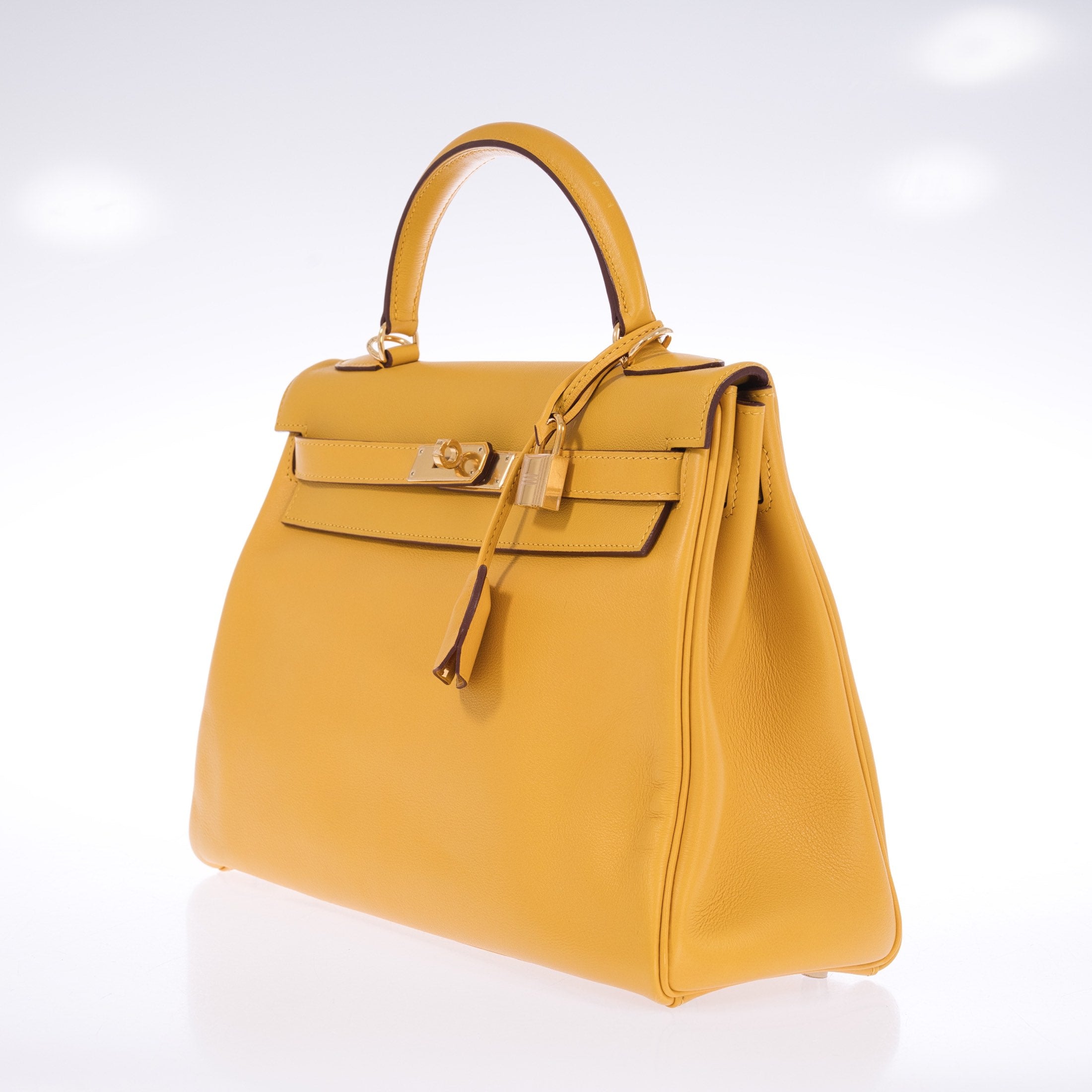 Hermès Kelly 32 Retourne Soleil Swift Palladium Hardware