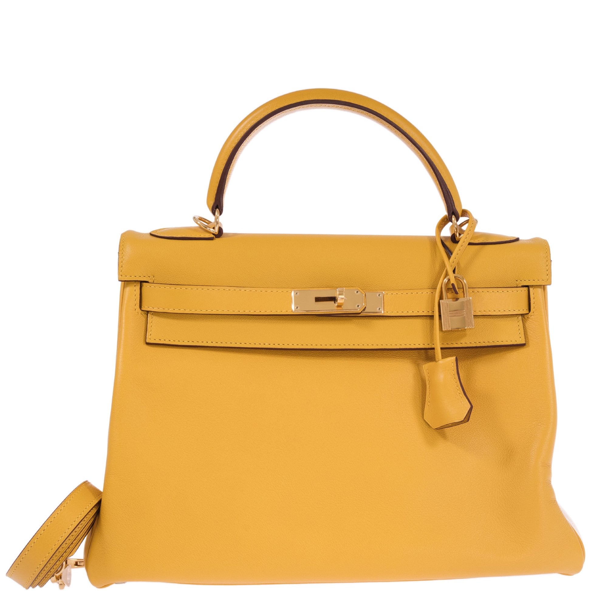 Hermès Kelly 32 Retourne Soleil Swift Palladium Hardware