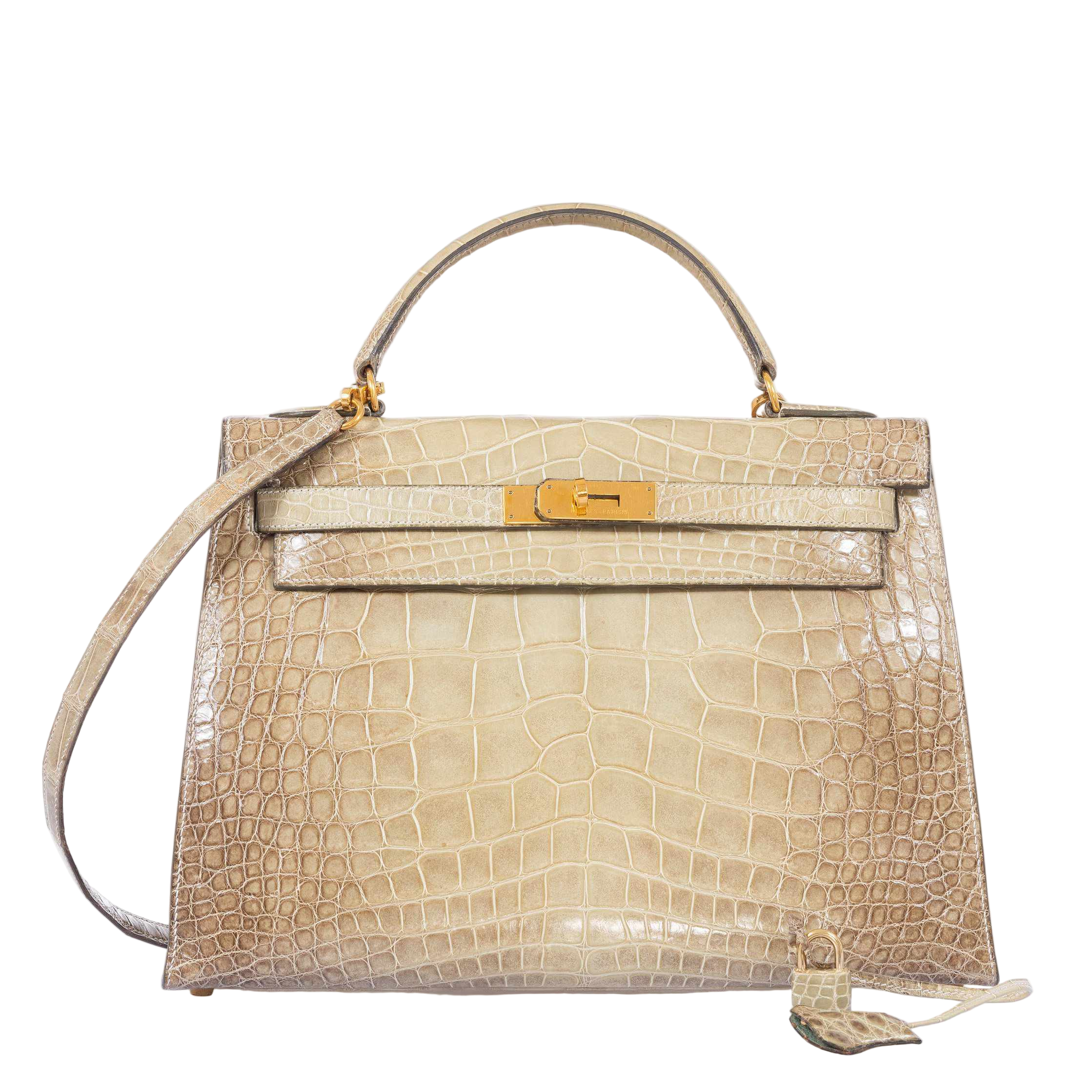 Hermès Kelly 32 Vert Celadon Natura Alligator Gold Hardware Pre-Himalayan