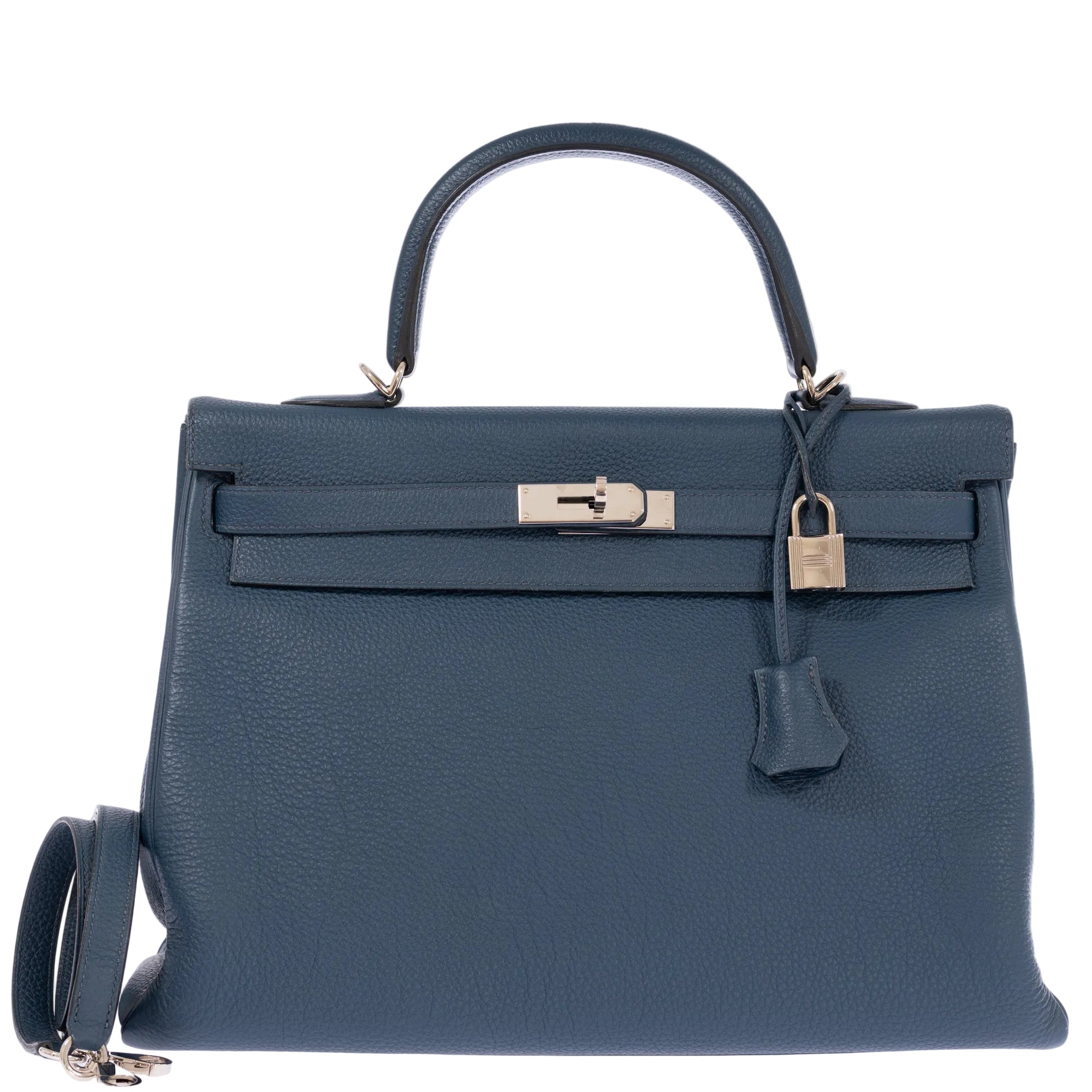 Hermès Kelly 35 Retourne Bleu Orage Togo Palladium Hardware