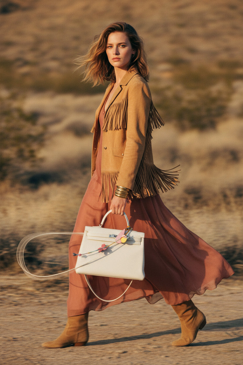 Hermès Kelly 35 Retourné Dalmatian White Buffalo Skipper Palladium Hardware