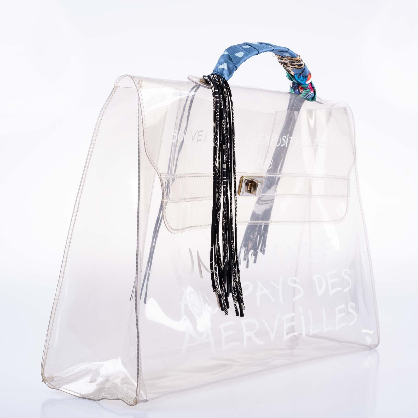 Hermès Kelly 40 Transparent Vinyl Souvenir de l'Exposition Bag