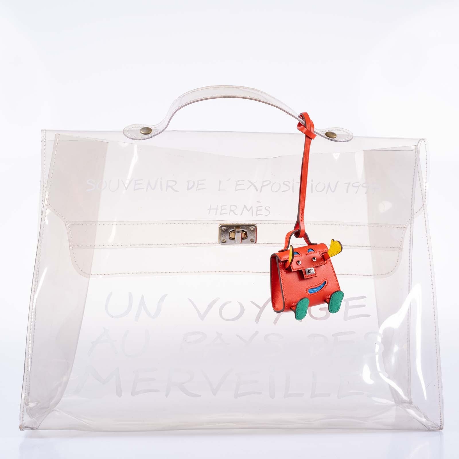 Hermès Kelly 40 Transparent Vinyl Souvenir de l'Exposition Bag