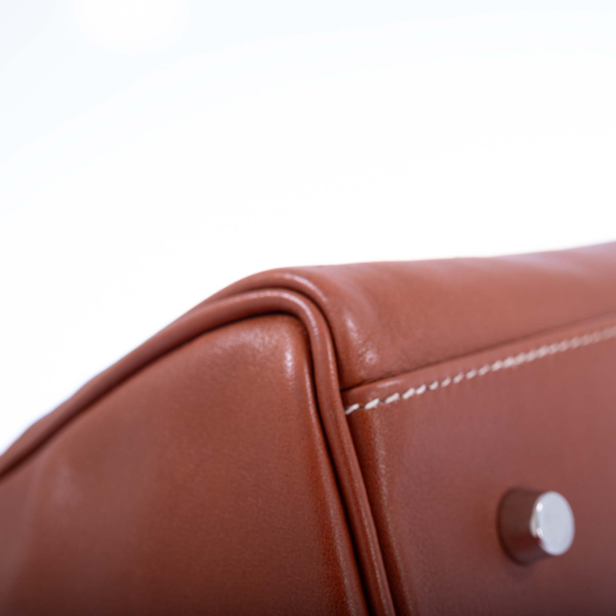 Hermès Kelly 50 Relax Travel Bag Fauve Box Leather Palladium Hardware