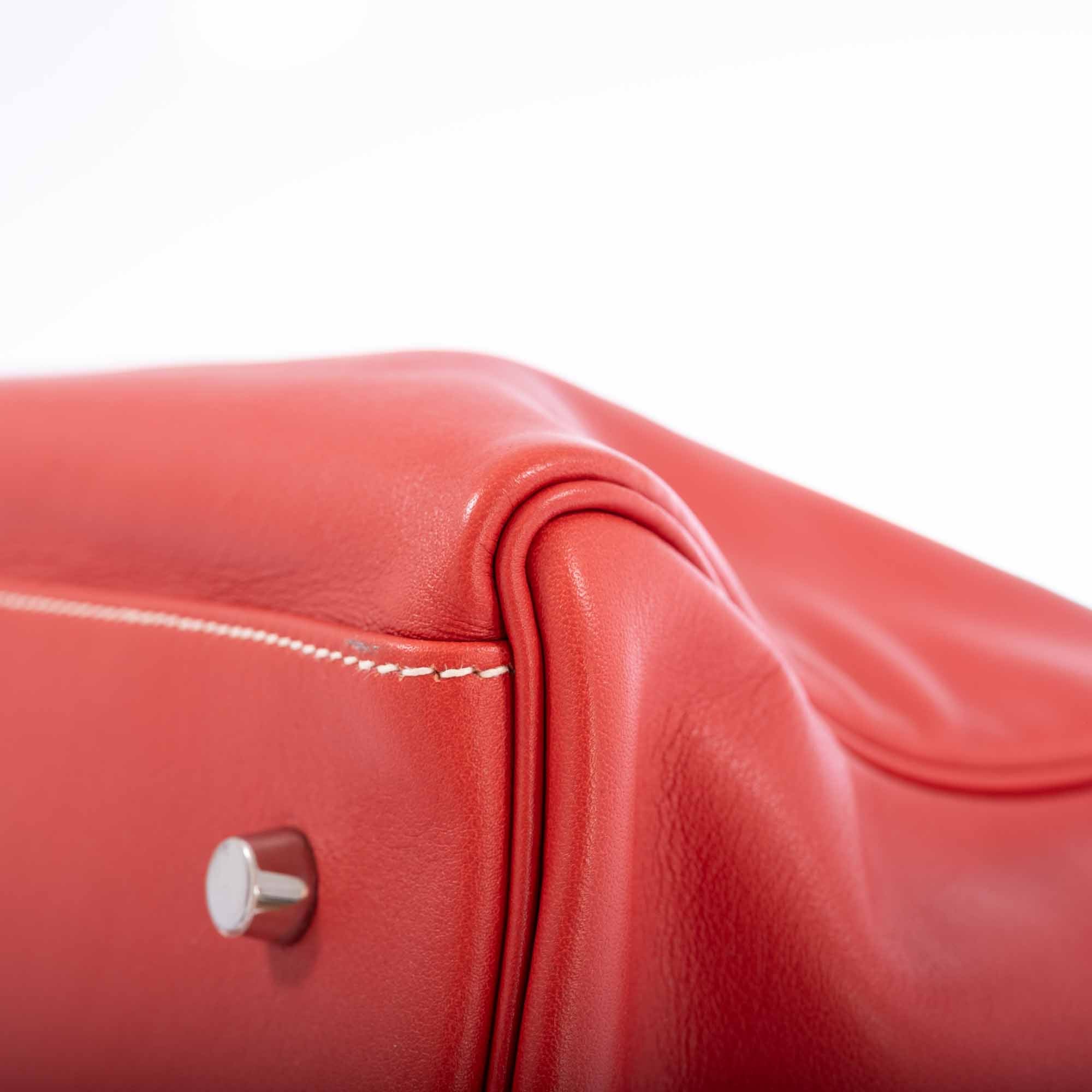 Hermès Kelly 50 Relax Travel Bag in Sanguine Swift Palladium Hardware