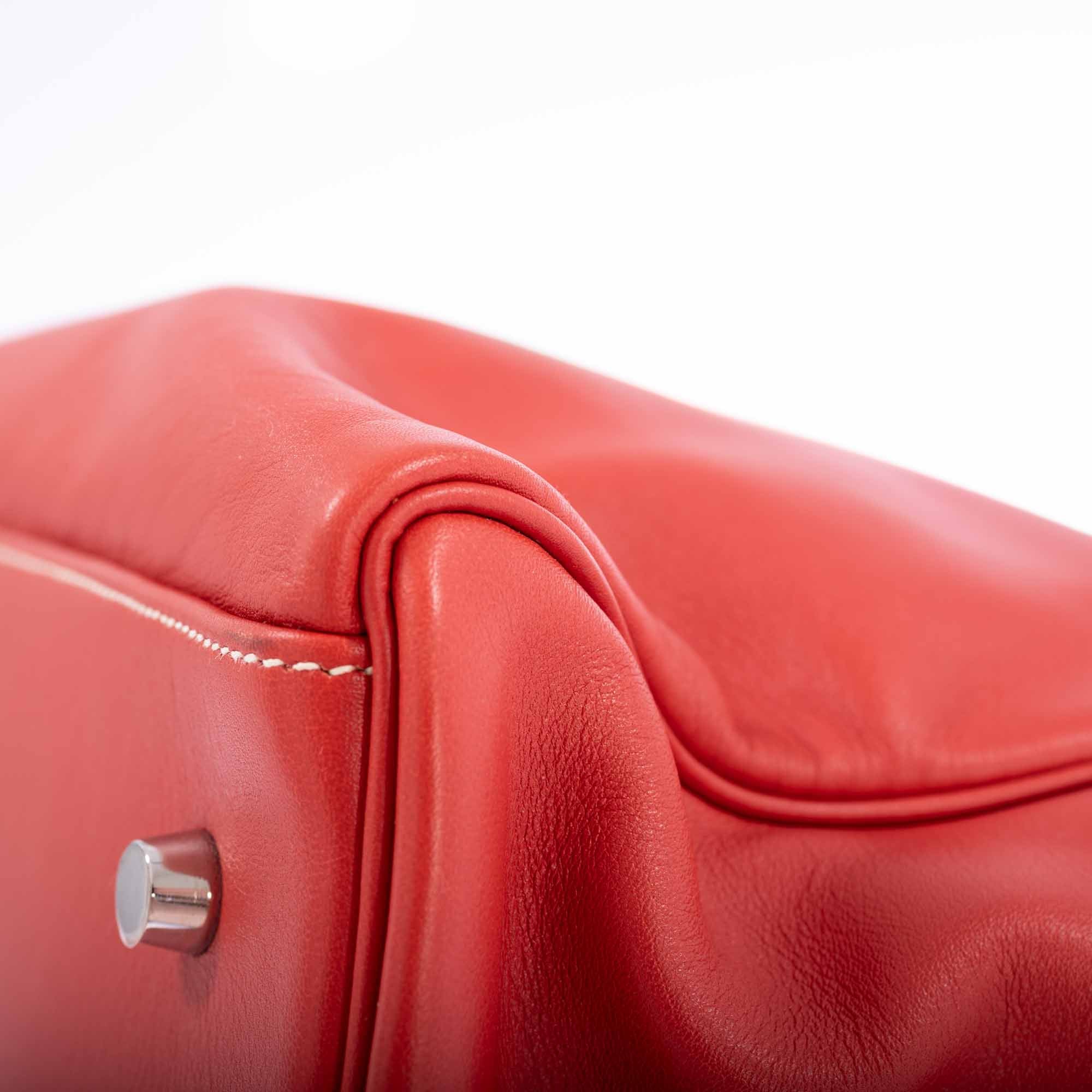 Hermès Kelly 50 Relax Travel Bag in Sanguine Swift Palladium Hardware