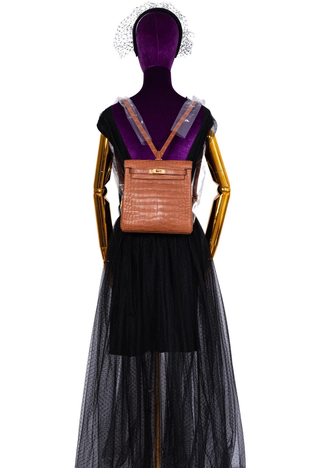 Hermès Kelly Ado II 22 Matte Gold Alligator Gold Hardware