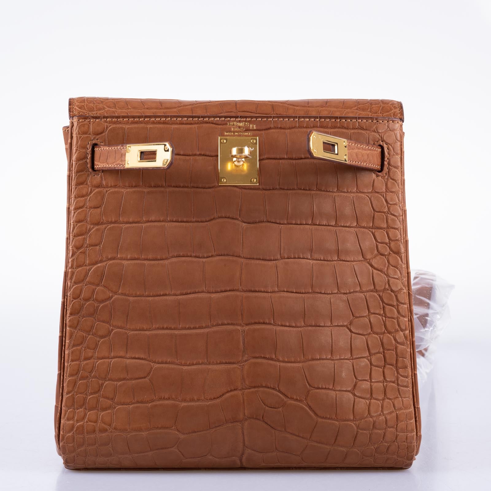 Hermès Kelly Ado II 22 Matte Gold Alligator Gold Hardware