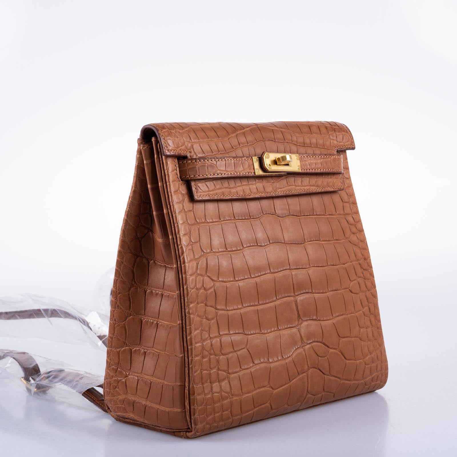Hermès Kelly Ado II 22 Matte Gold Alligator Gold Hardware