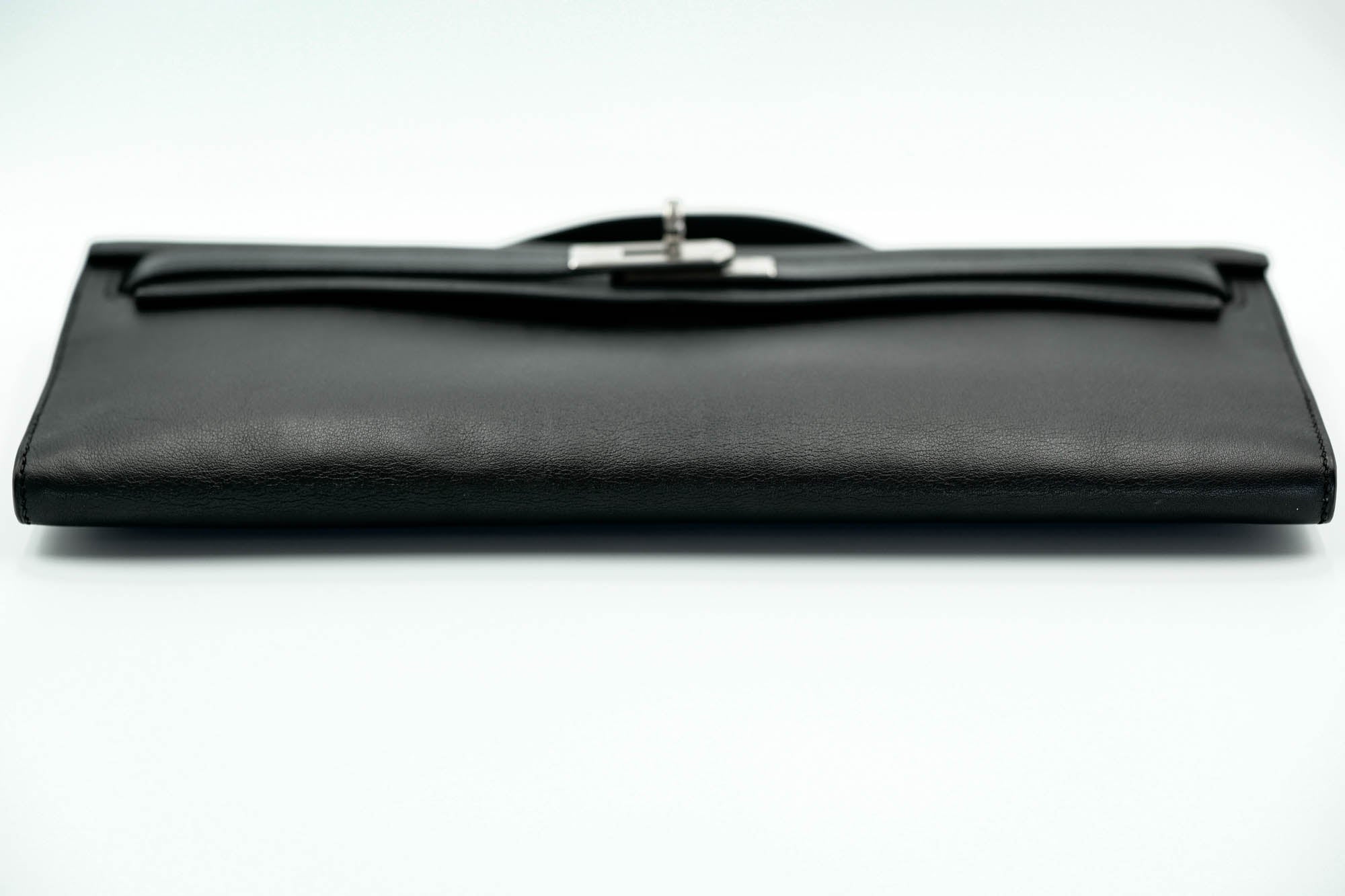 Hermès Kelly Cut Black Swift Palladium Hardware