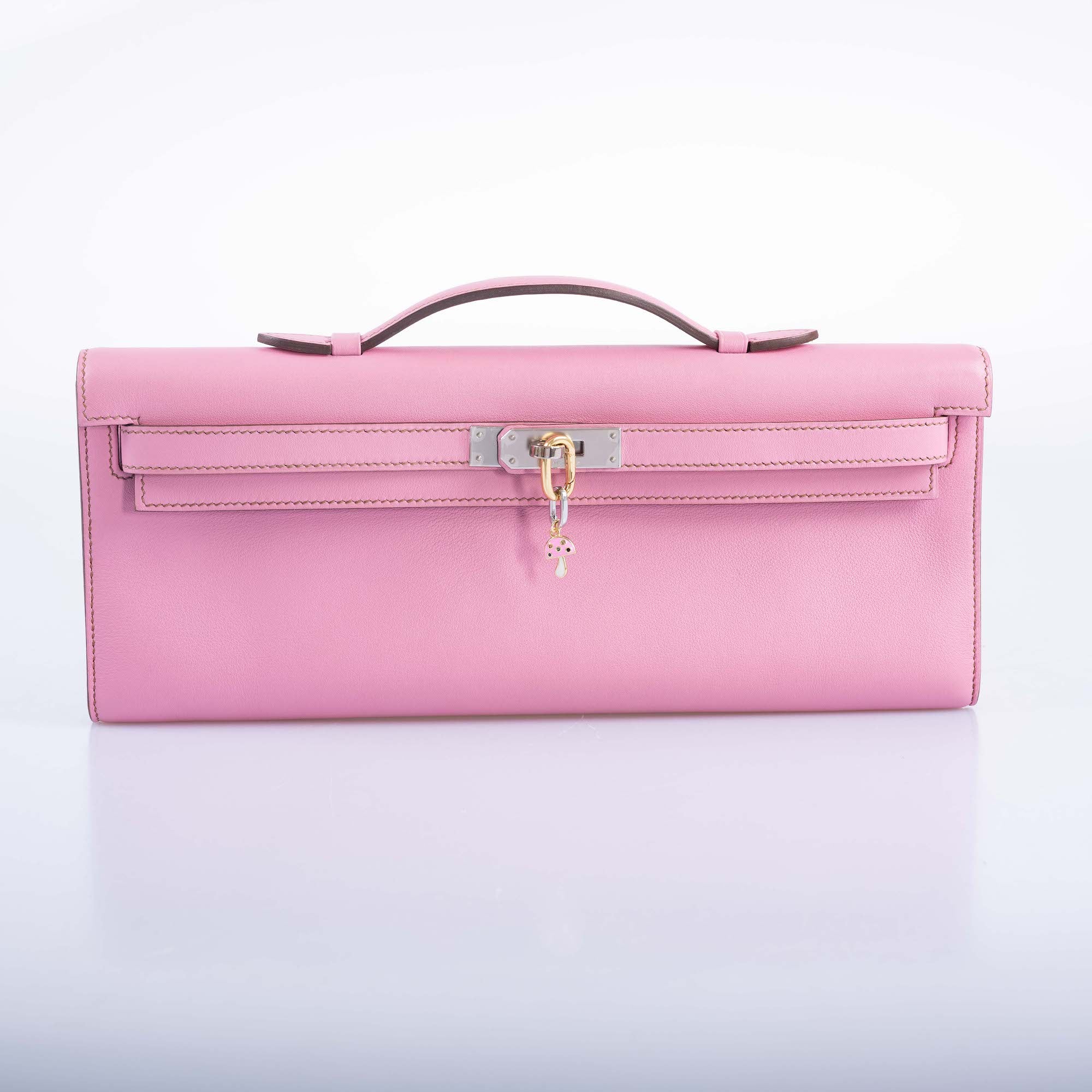 Hermès Kelly Cut Bubblegum 5P Pink Swift Palladium Hardware