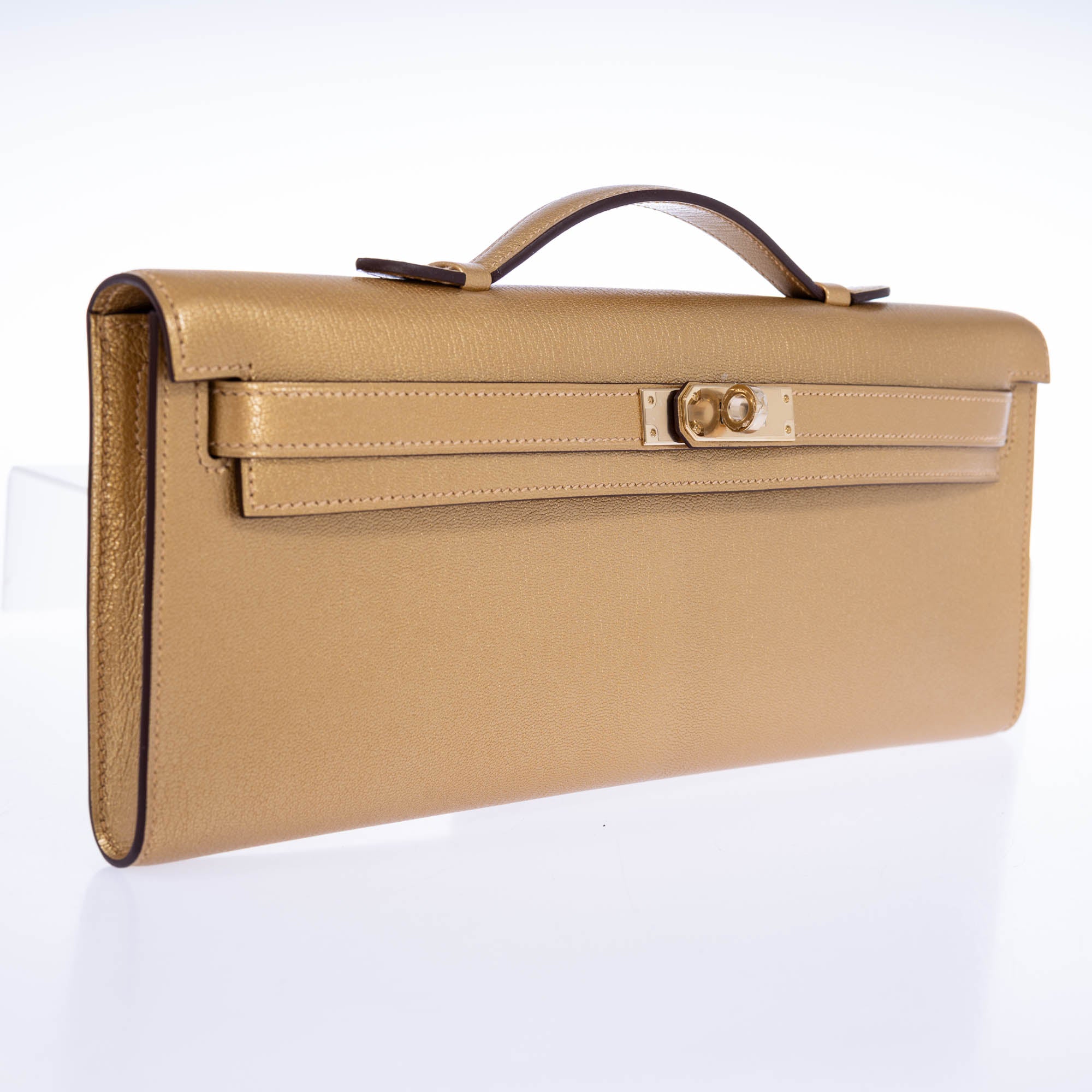 Hermès Kelly Cut Doré Chamkila Chèvre Mysore Permabrass Hardware