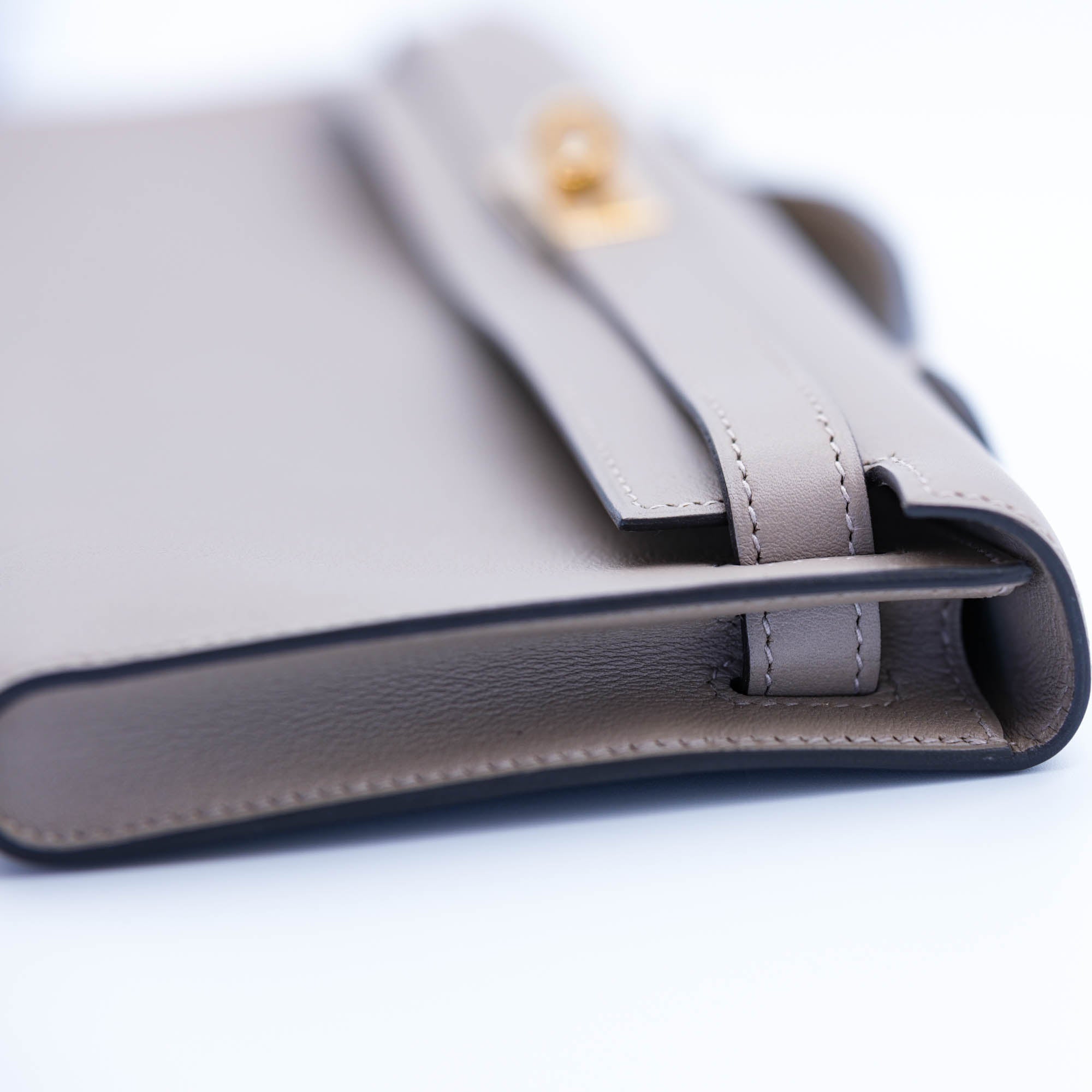 Hermès Kelly Cut Gris Asphalt Swift Gold Hardware