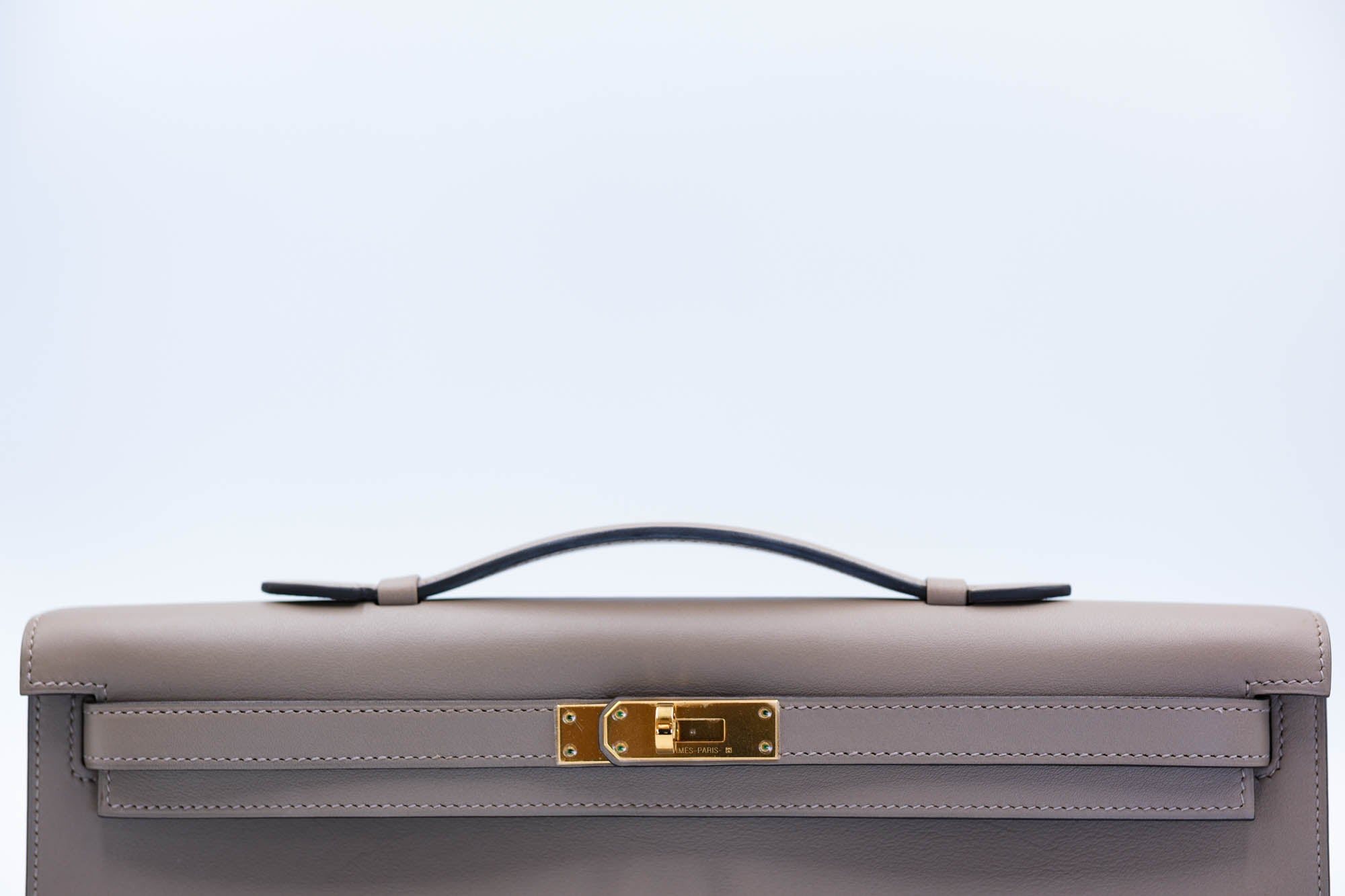 Hermès Kelly Cut Gris Asphalt Swift Gold Hardware