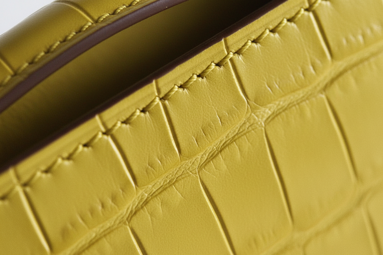 Hermès Kelly Cut Lime Matte Alligator Palladium Hardware