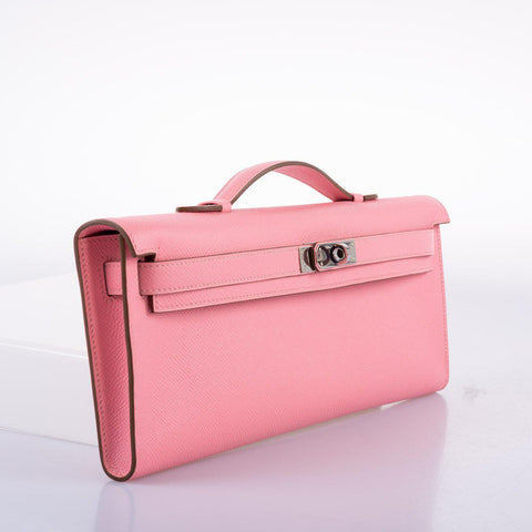 Hermès Kelly Cut Rose Confetti Epsom leather Palladium Hardware