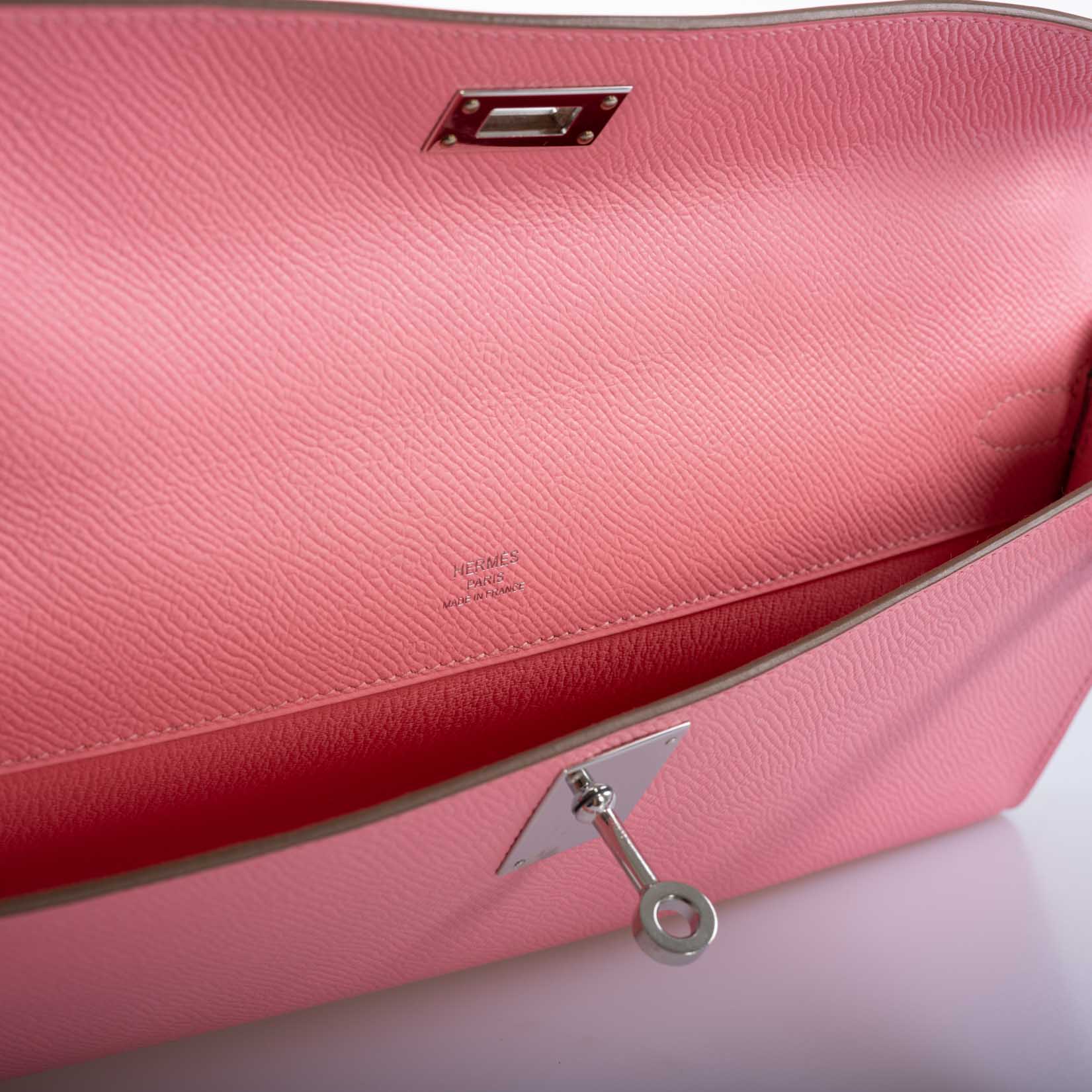 Hermès Kelly Cut Rose Confetti Epsom leather Palladium Hardware