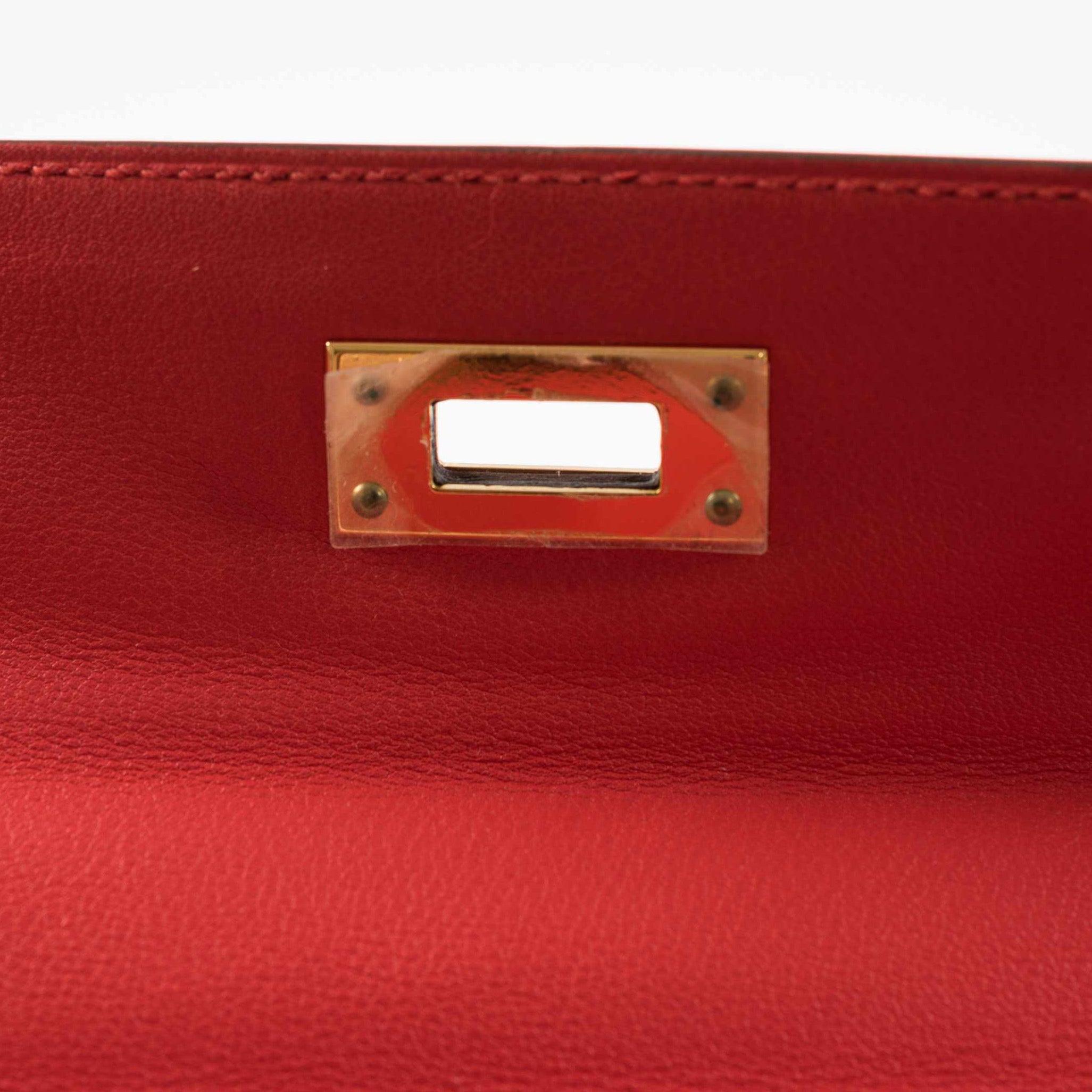 Hermès Kelly Cut Rouge Tomate Swift Gold Hardware