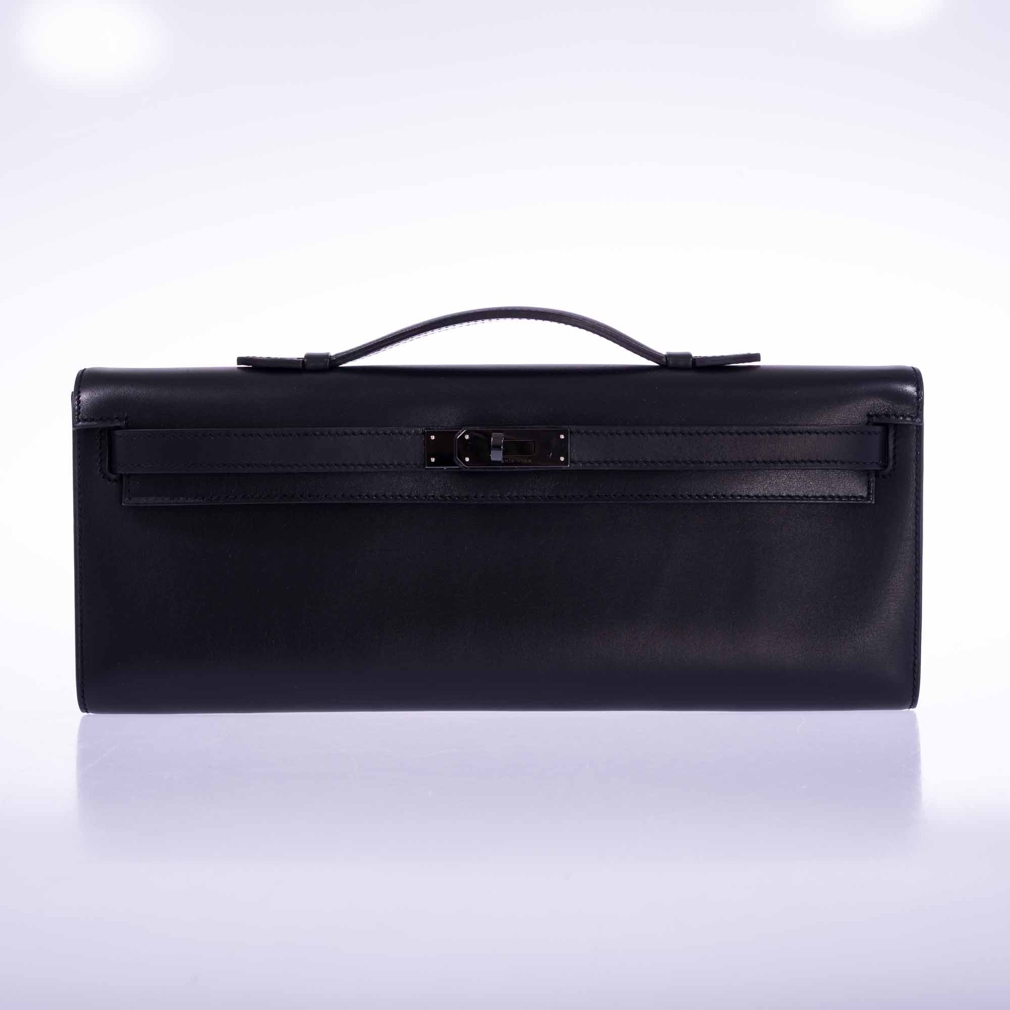 Hermès Kelly Cut So Black Box leather with Black PVD Hardware