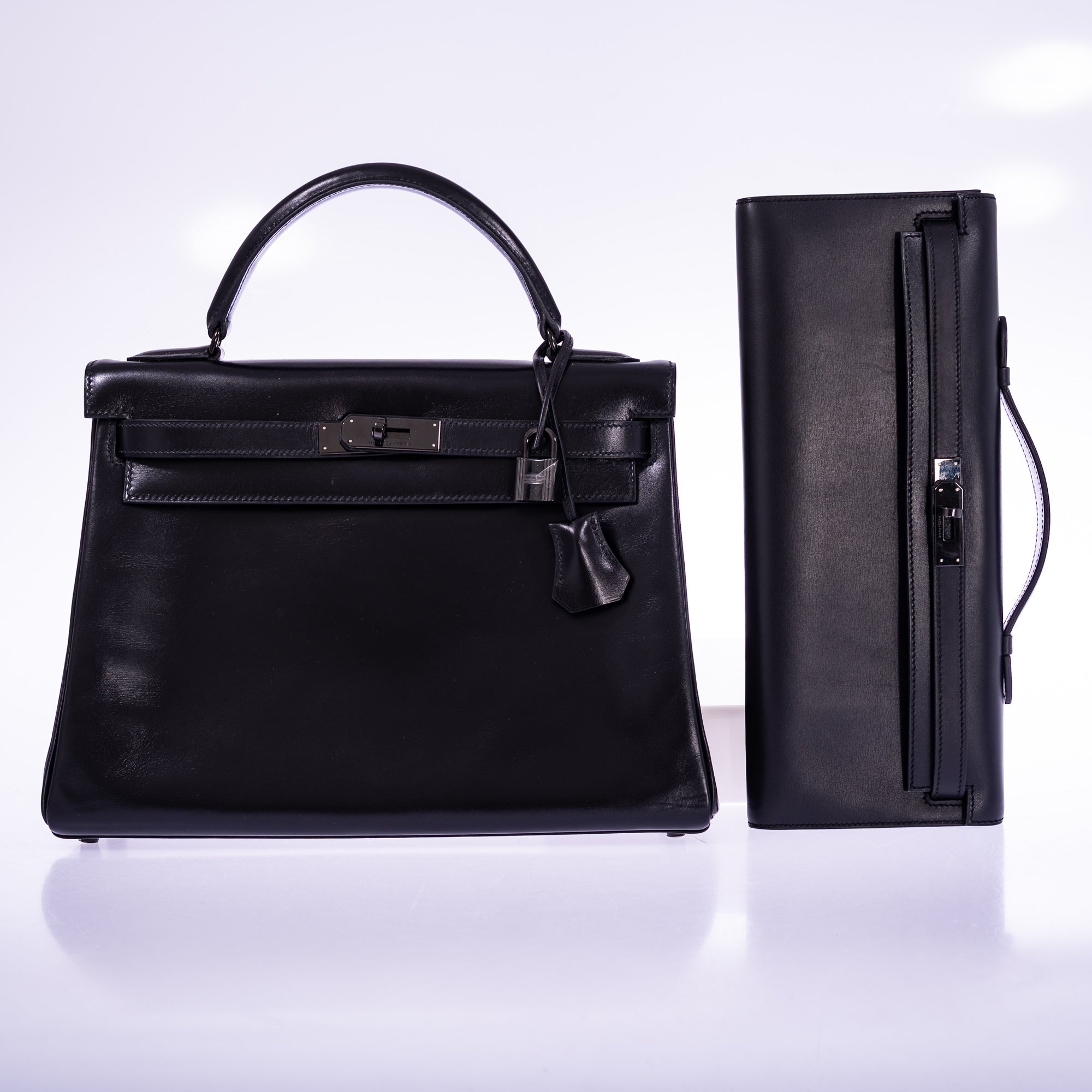 Hermès Kelly Cut So Black Noir Box PVD Hardware