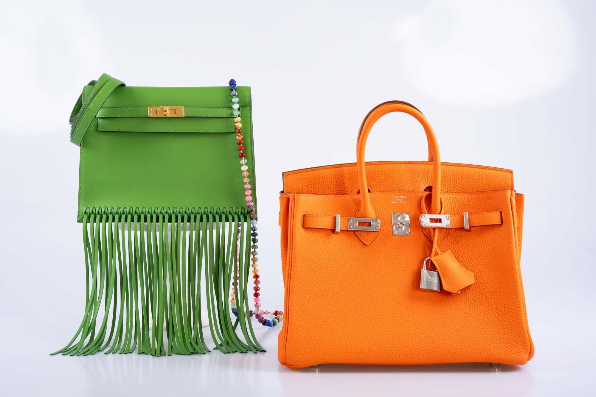 Hermès Kelly Danse Anate Fringe Yucca Swift Gold Hardware
