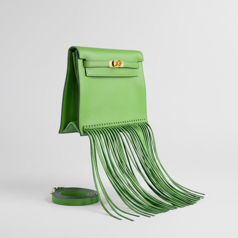 Hermès Kelly Danse Anate Fringe Yucca Swift Gold Hardware