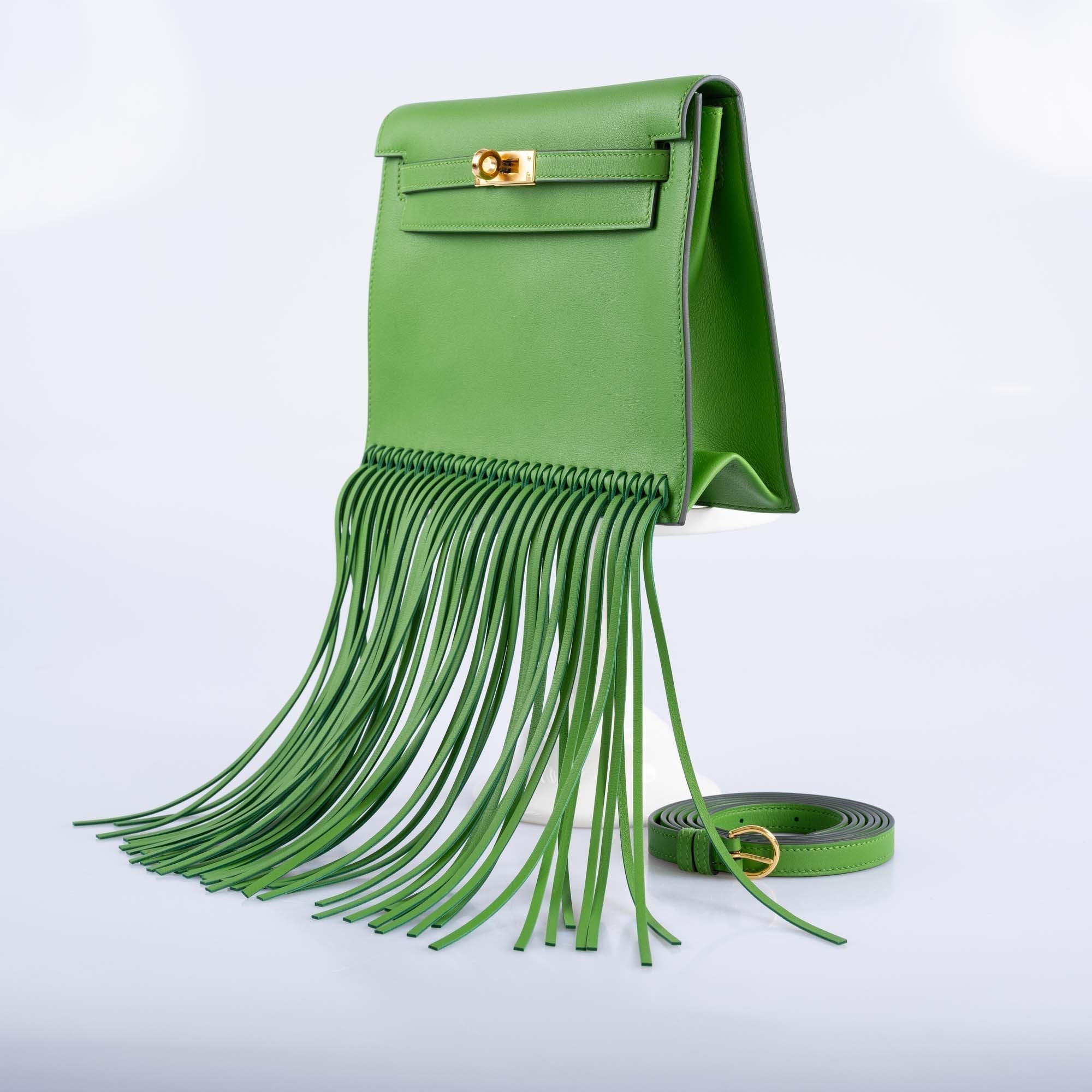 Hermès Kelly Danse Anate Fringe Yucca Swift Gold Hardware