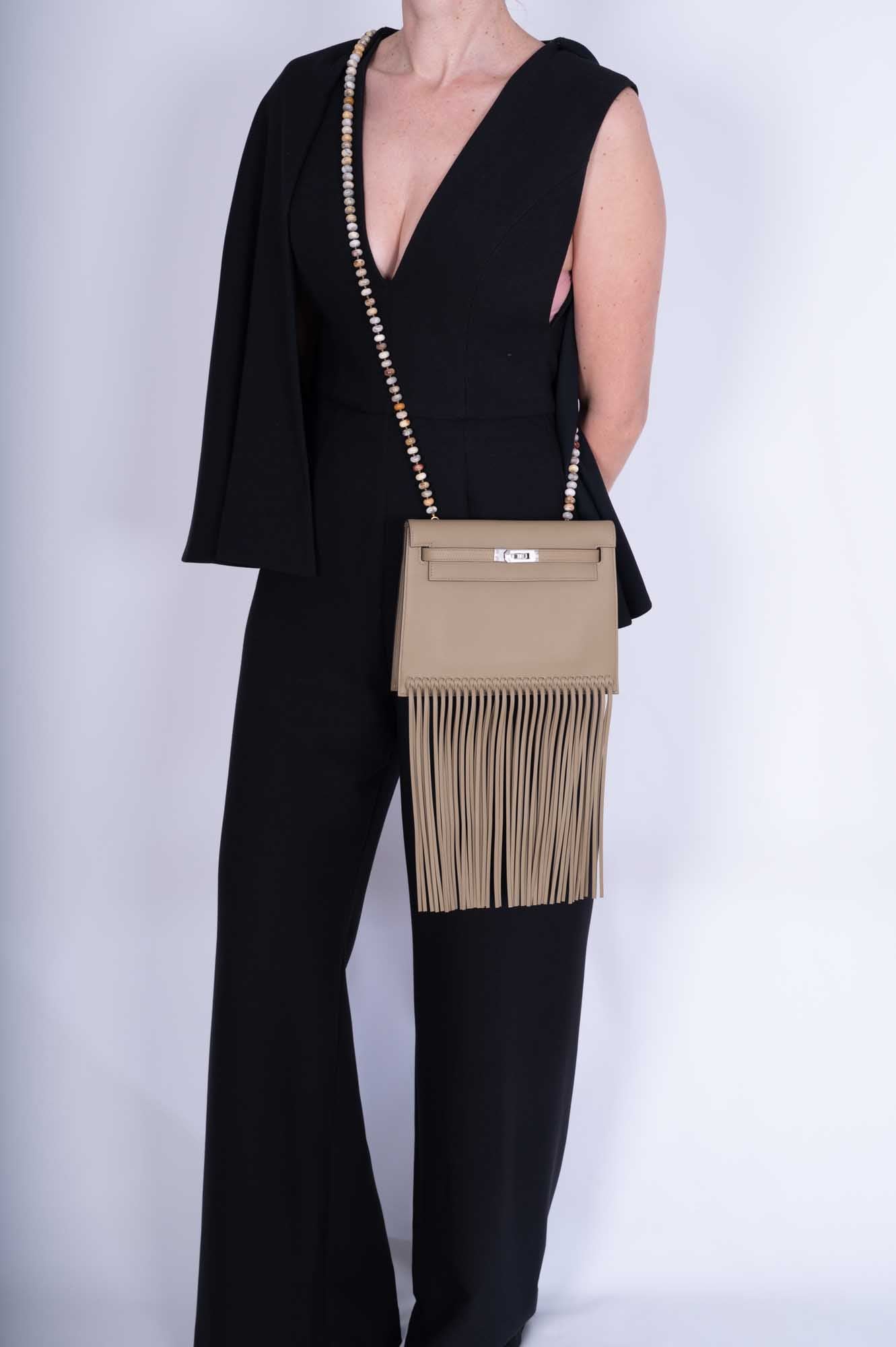 Hermès Kelly Danse Fringe Marfa Swift Palladium Hardware