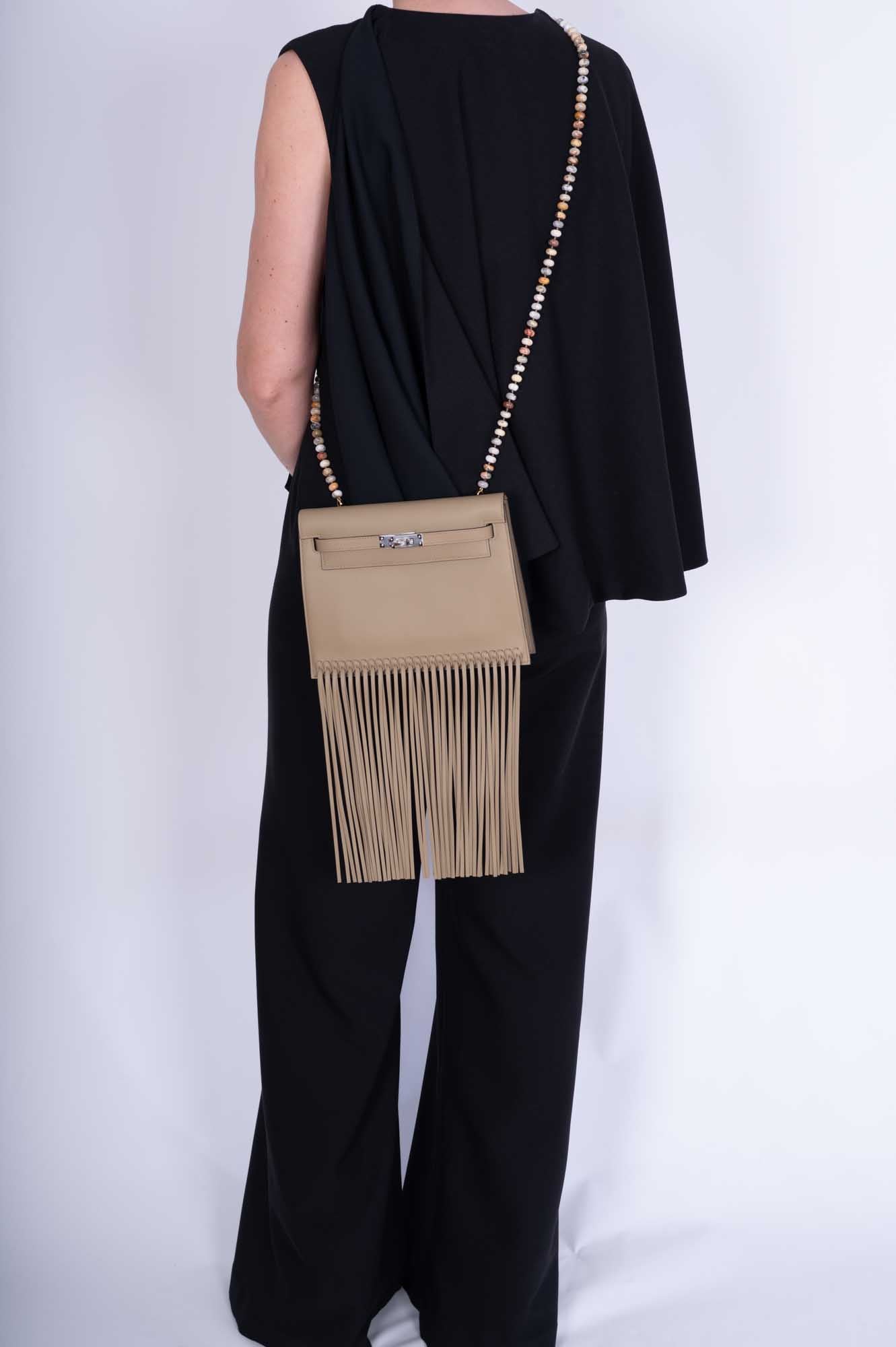 Hermès Kelly Danse Fringe Marfa Swift Palladium Hardware