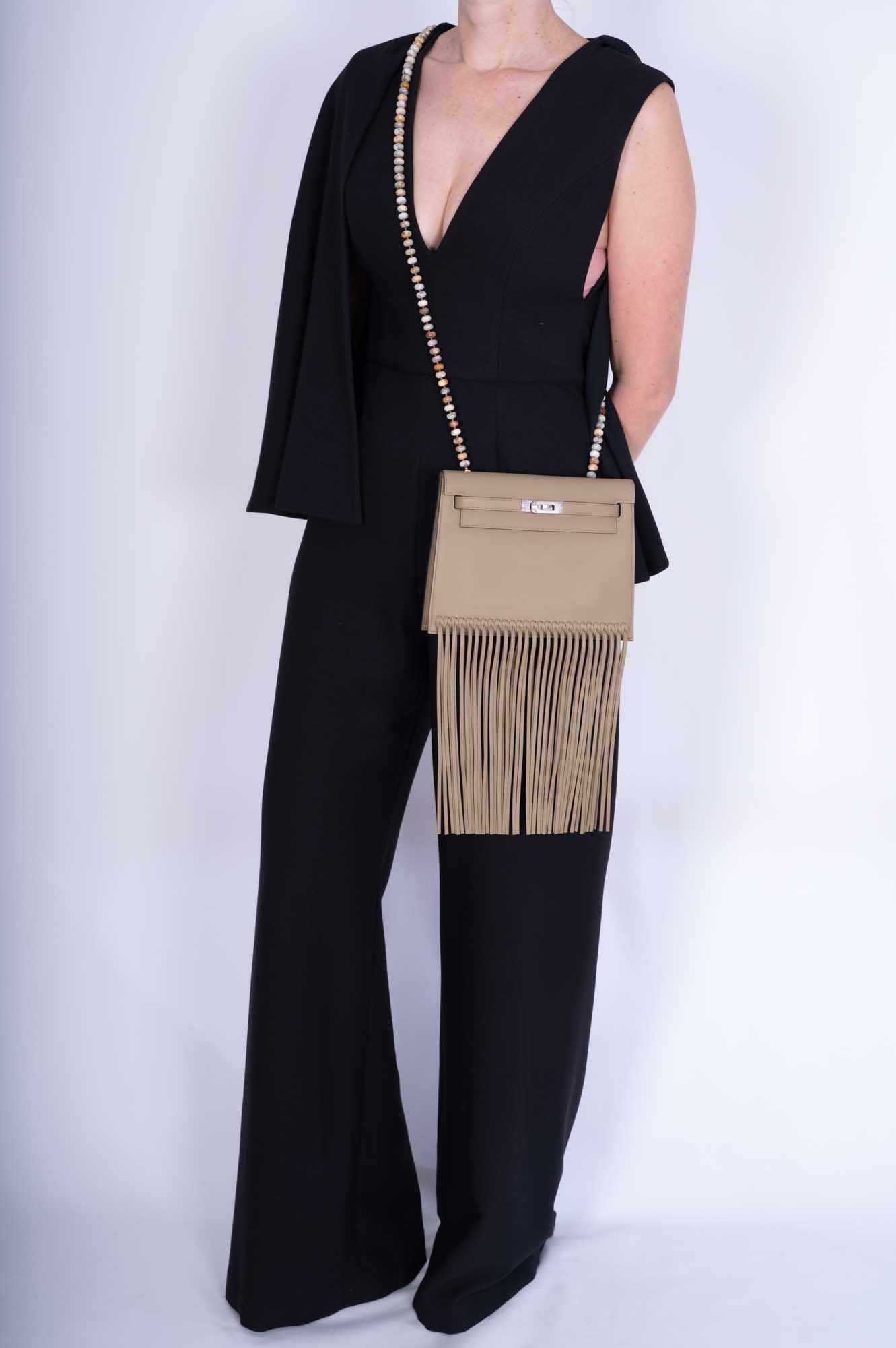 Hermès Kelly Danse Fringe Marfa Swift Palladium Hardware