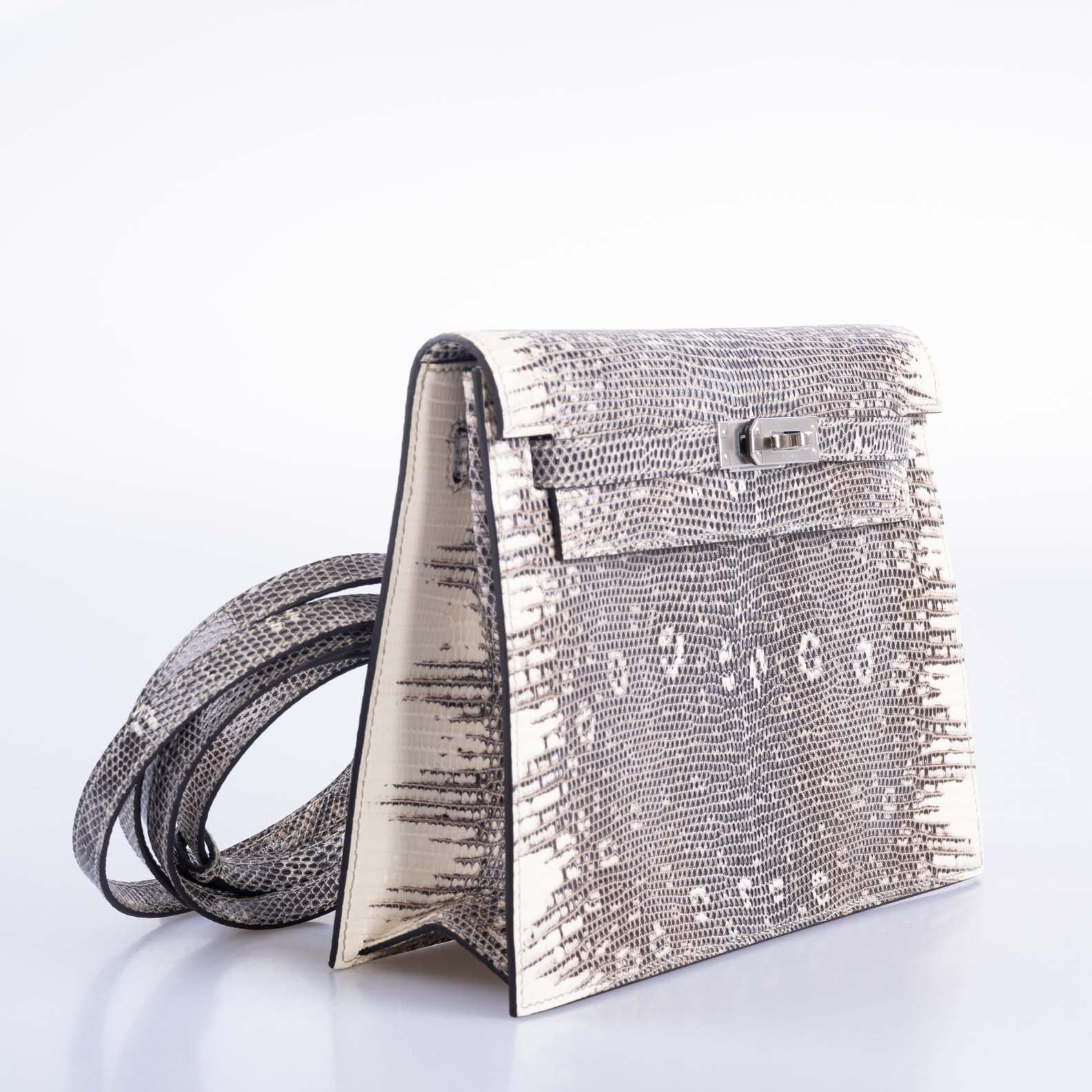 Hermès Kelly Danse II Ombré Salvator Lizard with Palladium Hardware