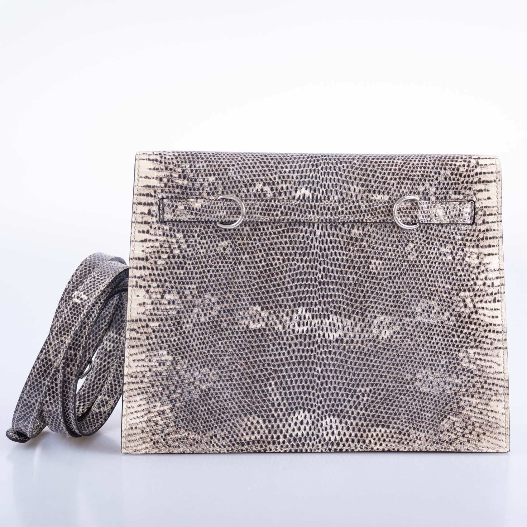 Hermès Kelly Danse II Ombré Salvator Lizard with Palladium Hardware